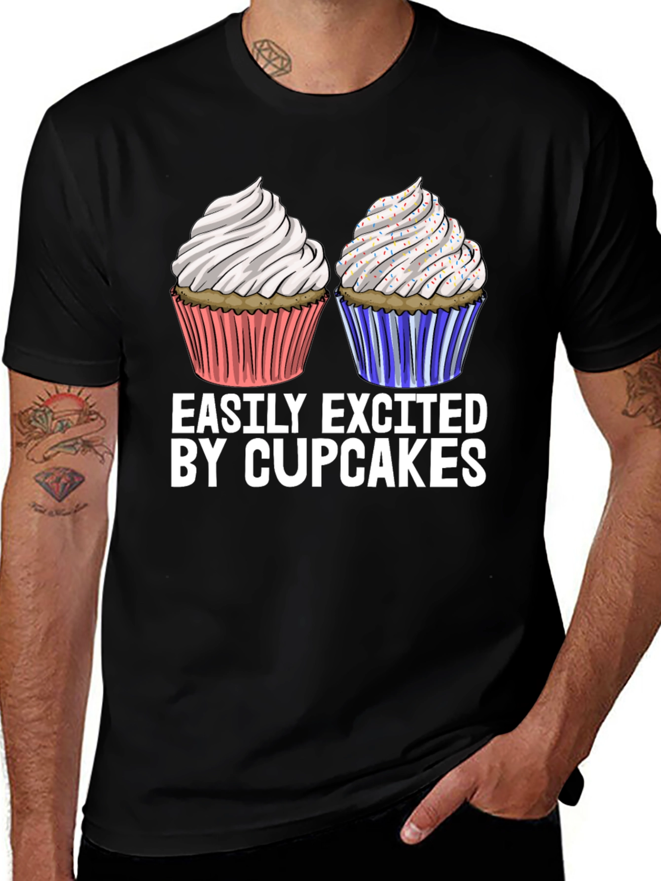 Variant 24 of Easily Excited By Cupcakes T-Shirt
