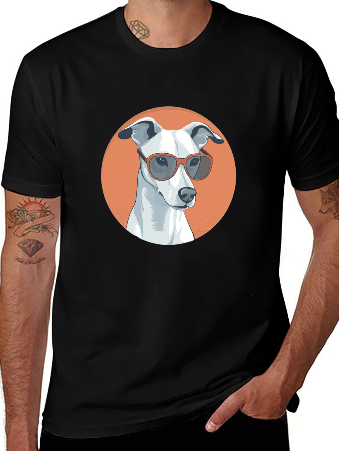 Variant 4 of Cool Dog Graphic Tee - Black