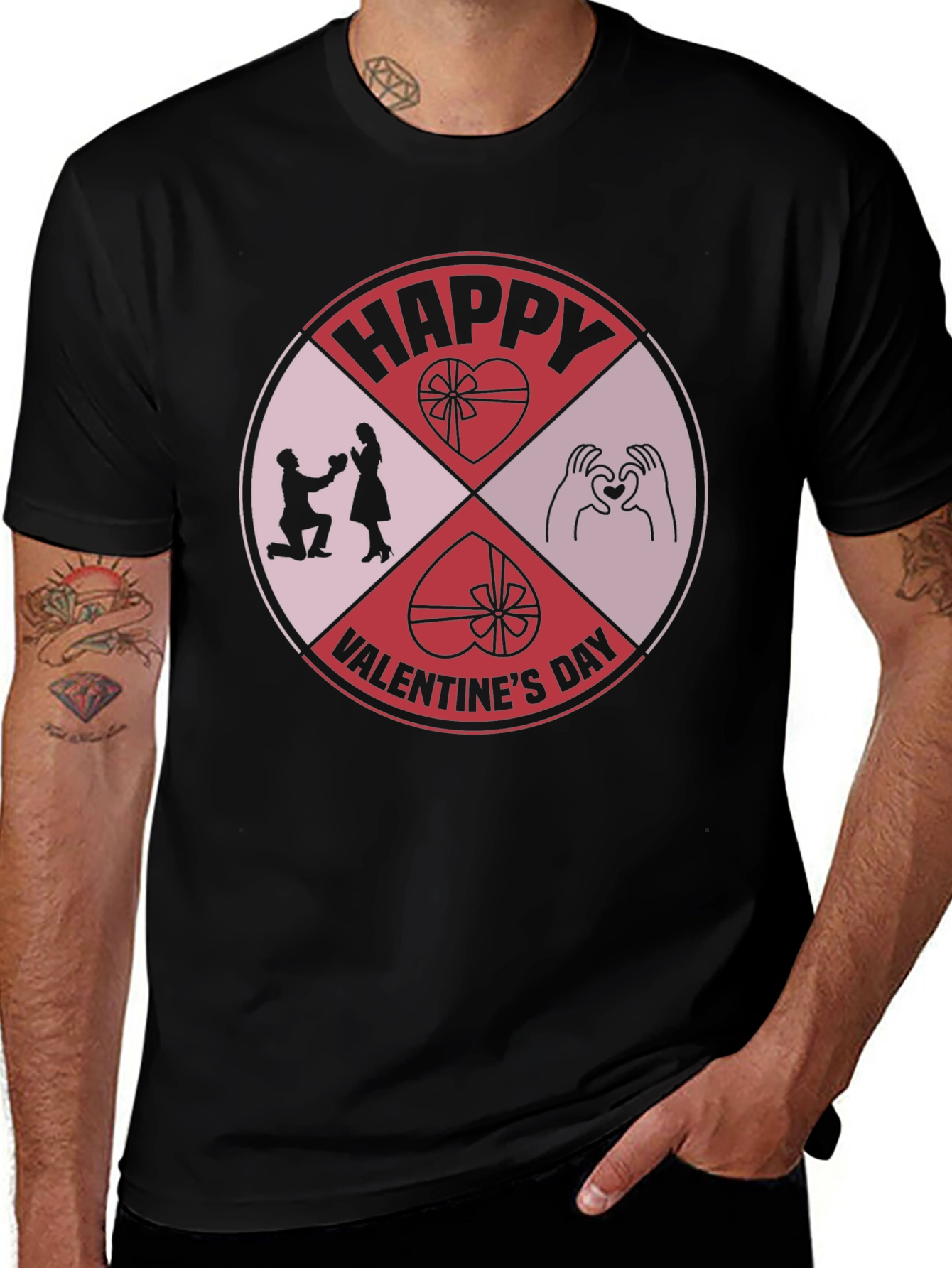 Variant 16 of Happy Valentine's Day Graphic Tee - Romantic Gift