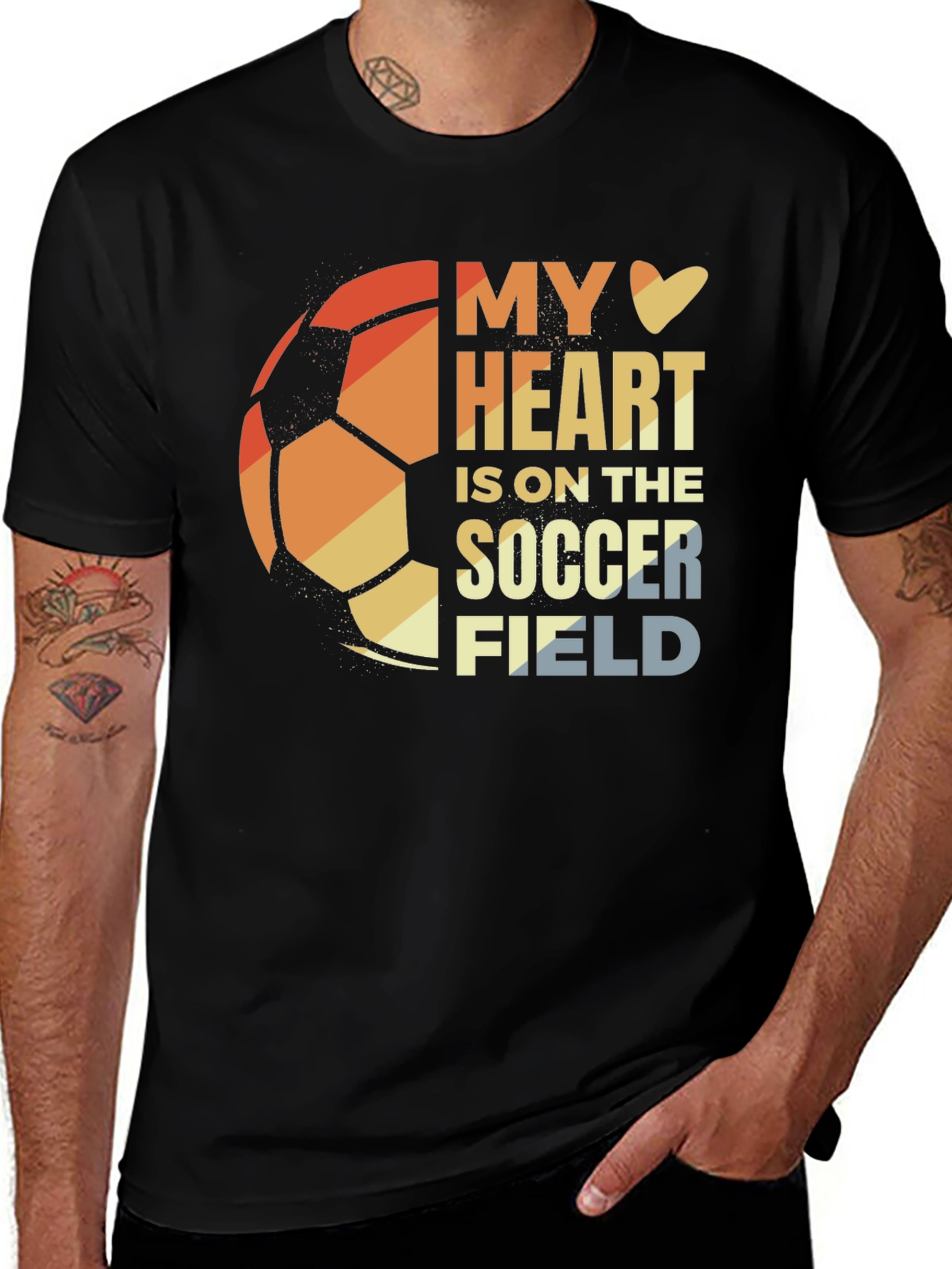Variant 16 of My Heart is on the Soccer Field T-Shirt