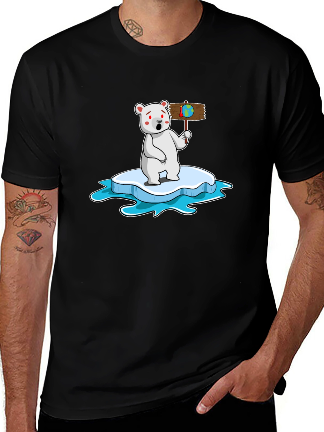 Variant 13 of Polar Bear Climate Change Awareness T-Shirt