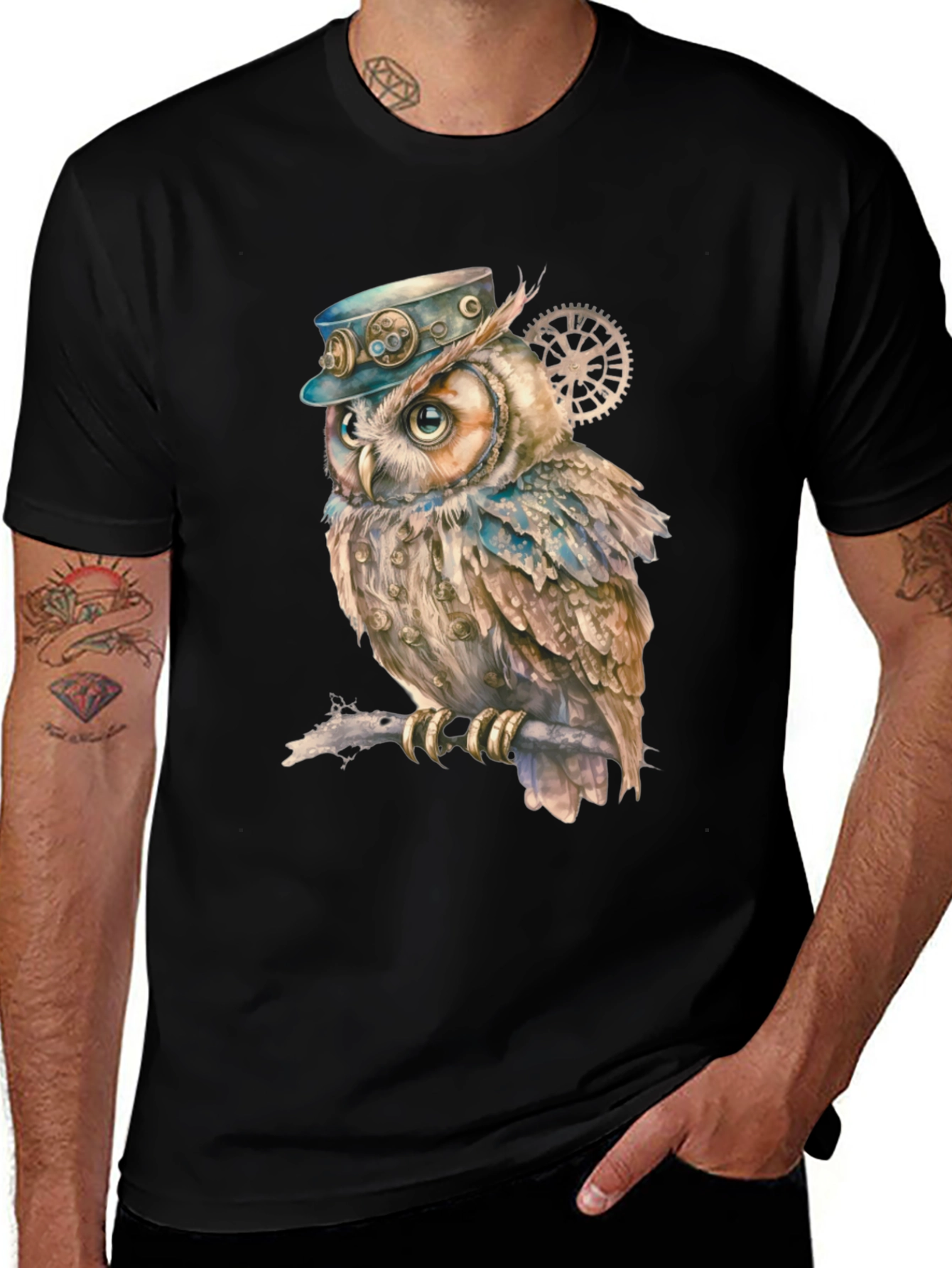 Variant 14 of Steampunk Owl T-Shirt
