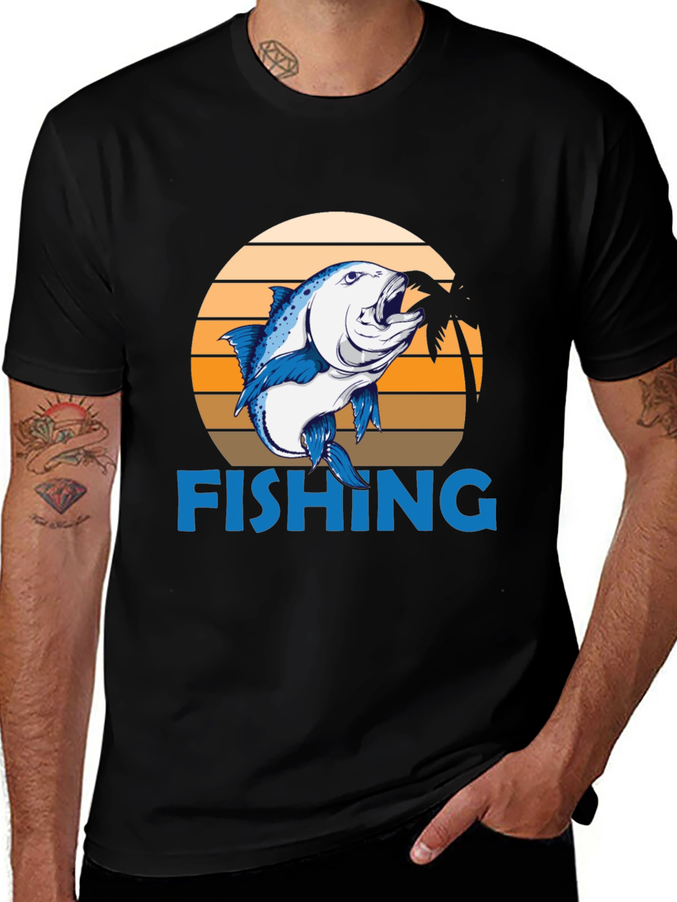 Variant 6 of Fishing T-Shirt - Fish Graphic Tee
