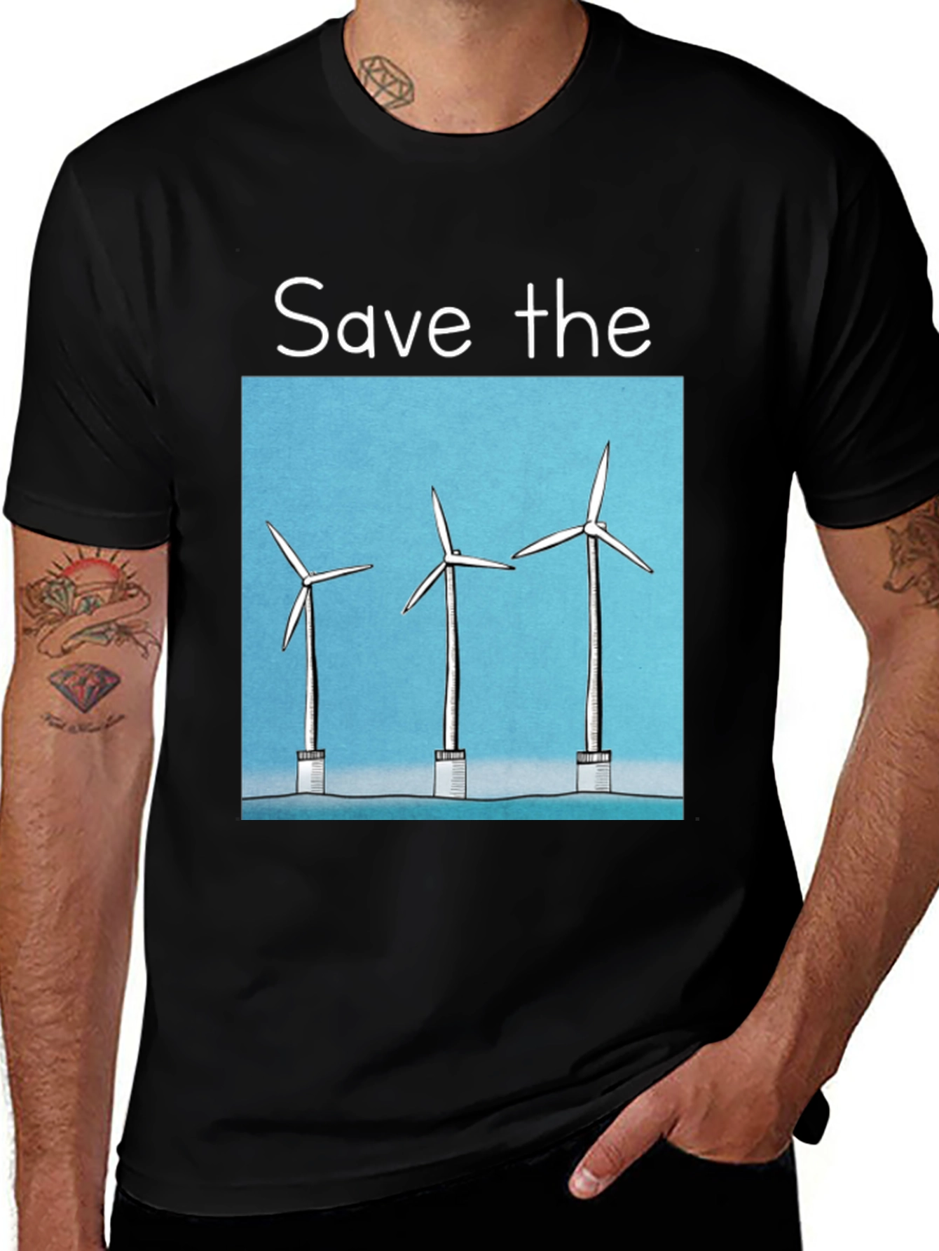 Variant 28 of Save The Windmills Black T-Shirt
