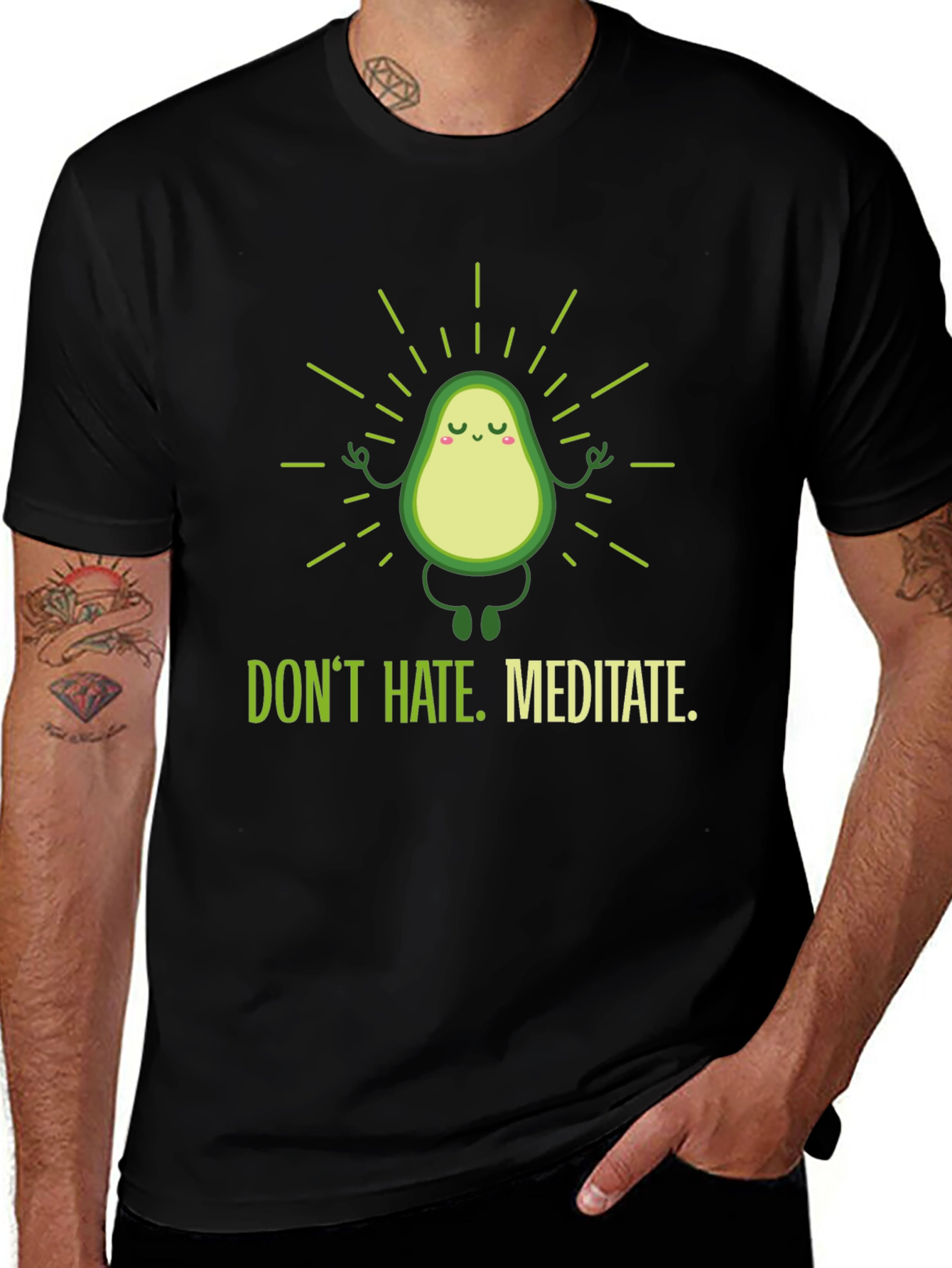 Variant 22 of Meditating Avocado Graphic T-Shirt