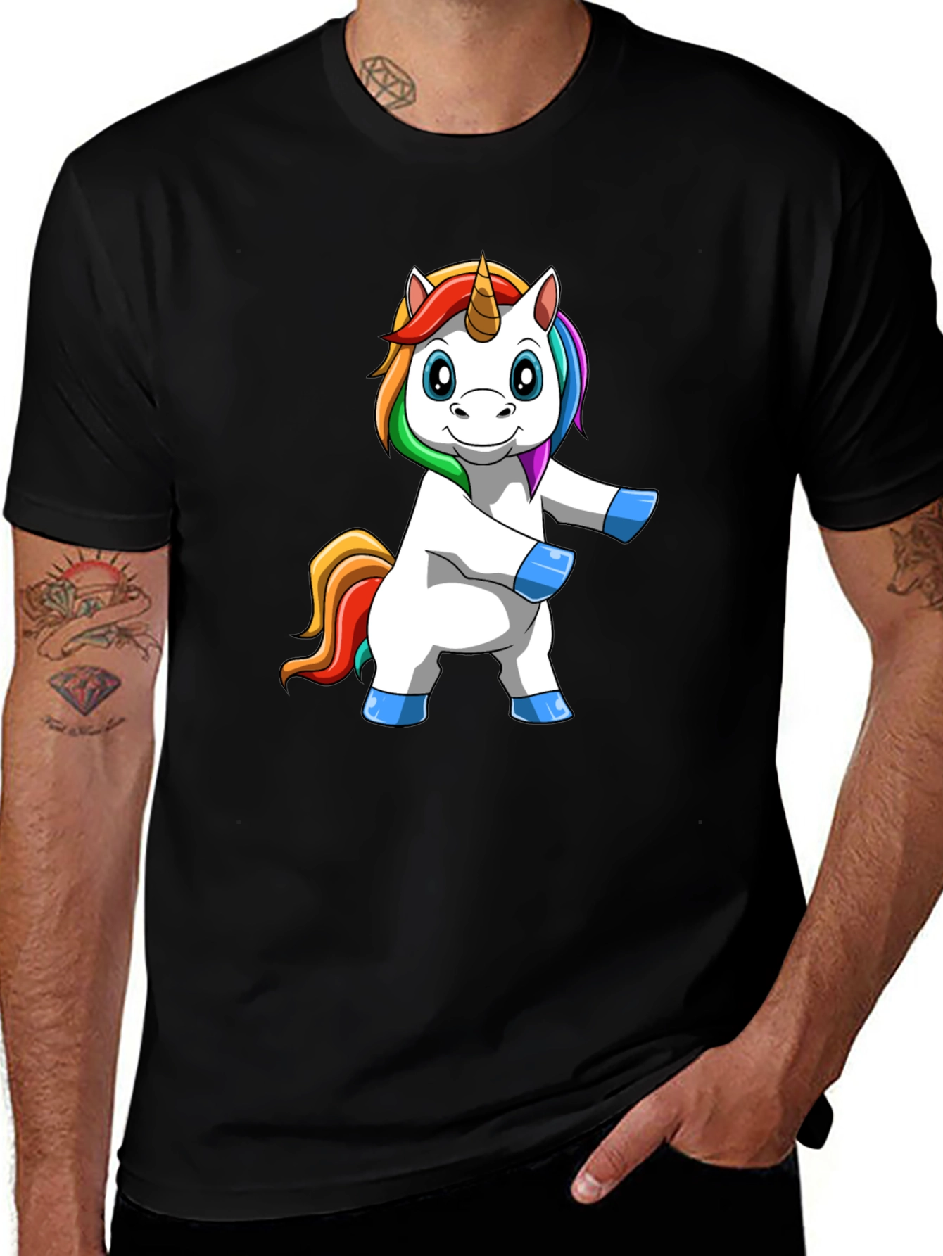 Variant 8 of Unicorn Dab Dance Black T-Shirt