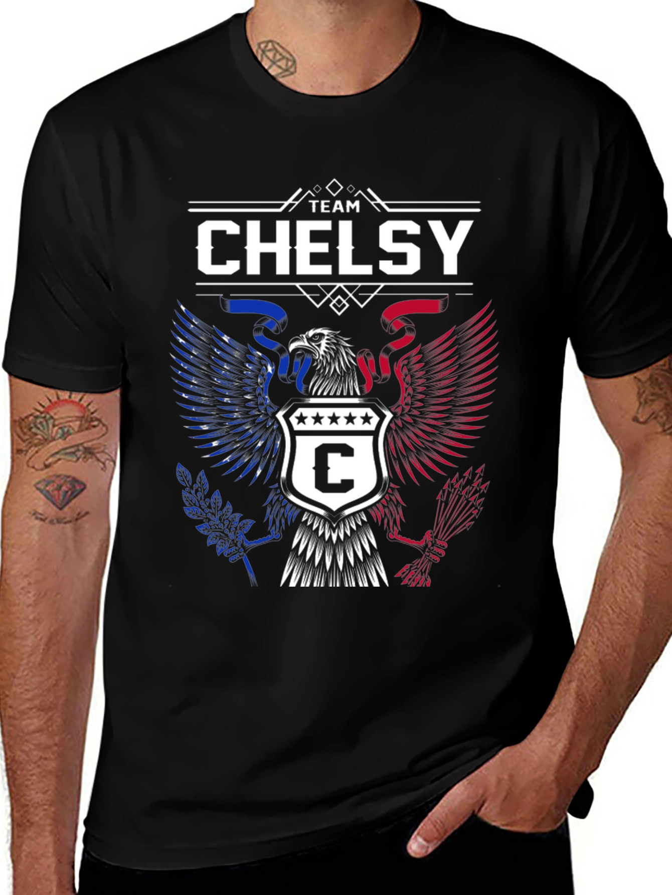 Team Chelsy Patriotic Eagle Graphic Tee