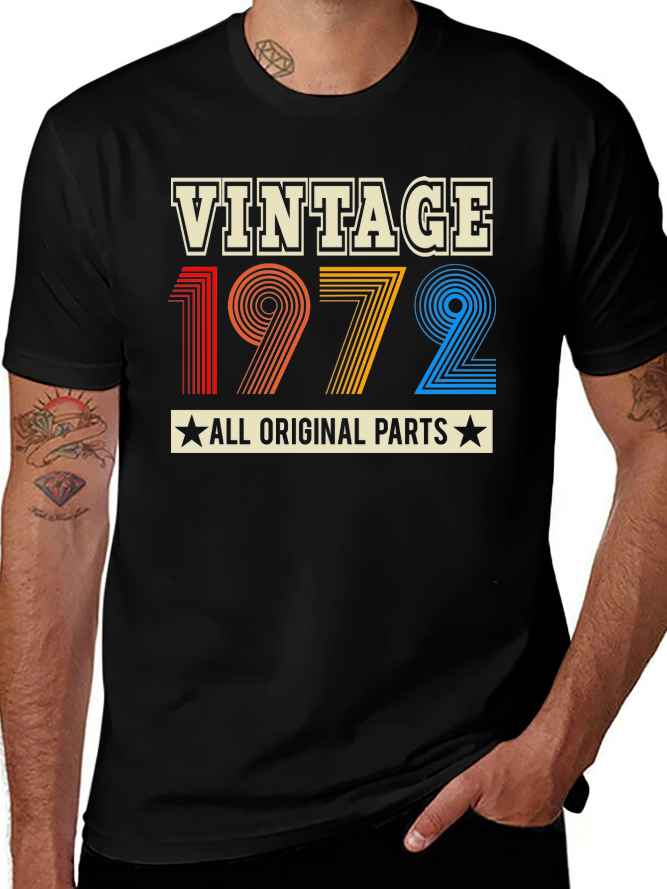 Variant 28 of Vintage 1972 All Original Parts T-Shirt