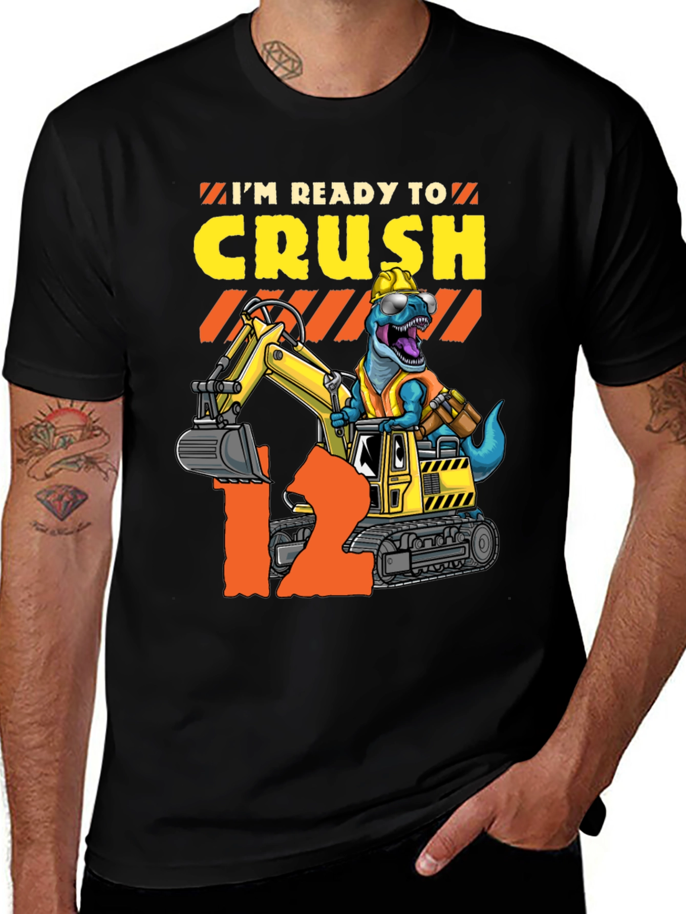 I'm Ready to Crush 12th Birthday Dinosaur T-Shirt