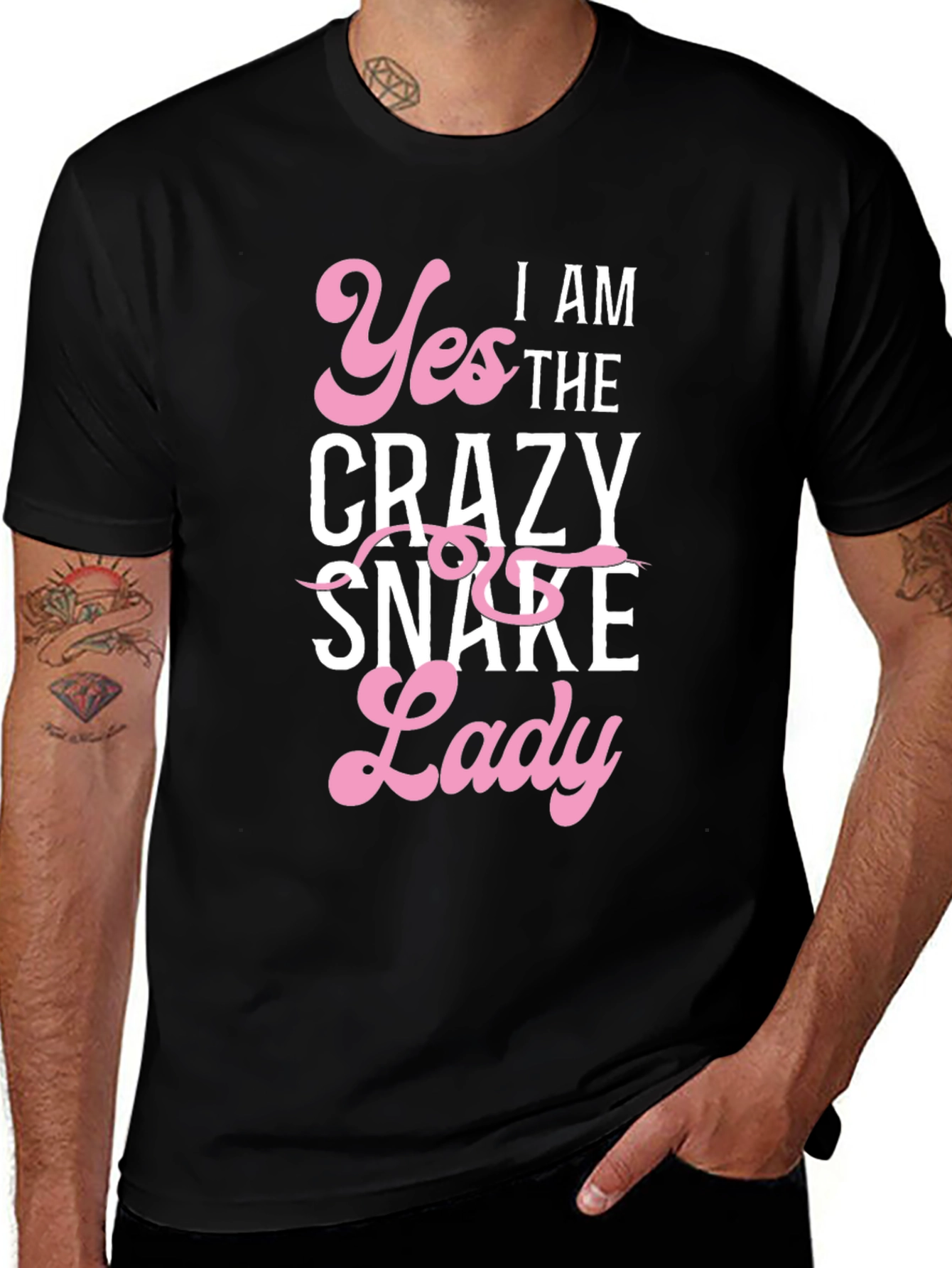Crazy Snake Lady Graphic T-Shirt