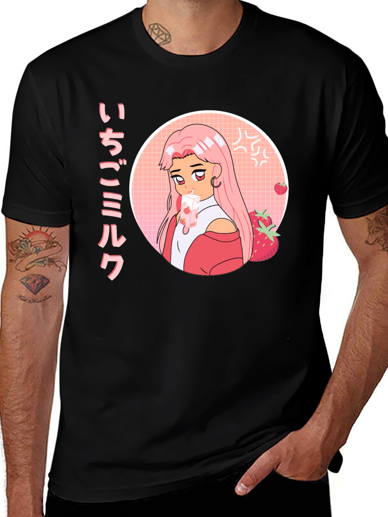 Variant 21 of Anime Strawberry Milk T-Shirt