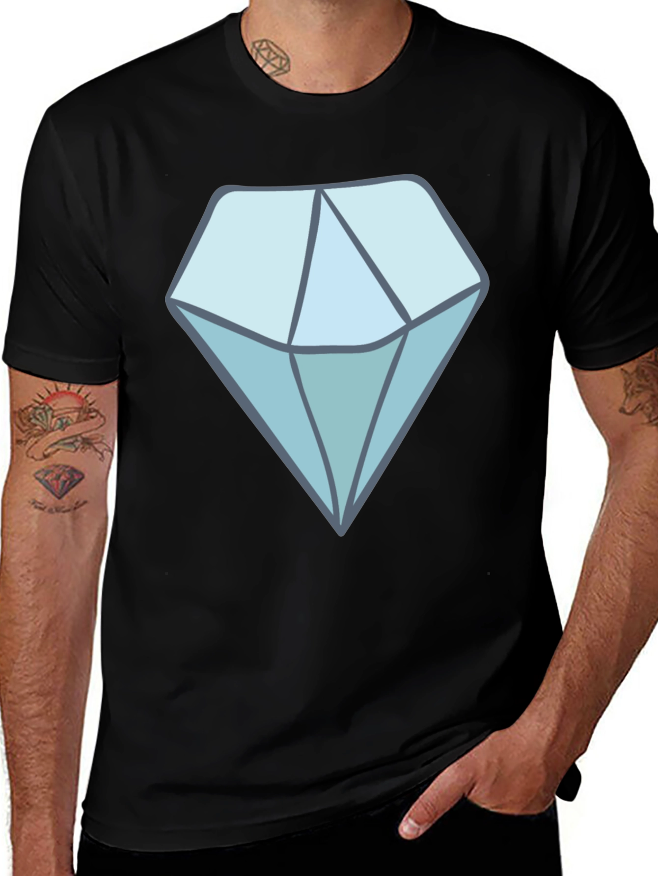 Diamond Graphic Tee - Stylish Casual Wear