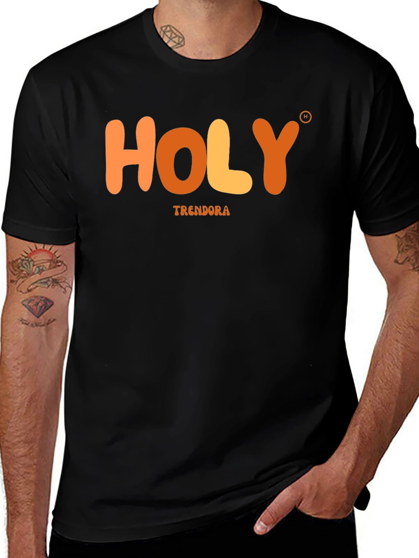 Variant 7 of Holy Trendora Graphic T-Shirt - Black