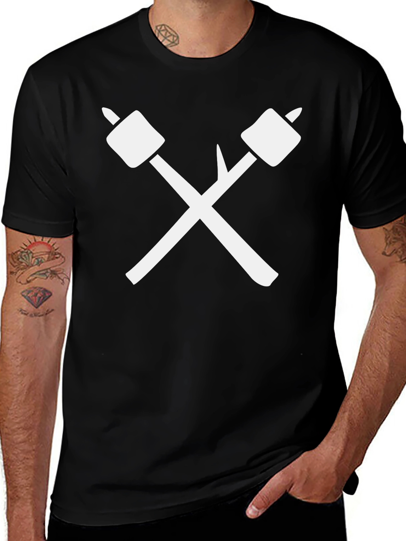 Marshmallow Roasting T-Shirt - Black Novelty Tee