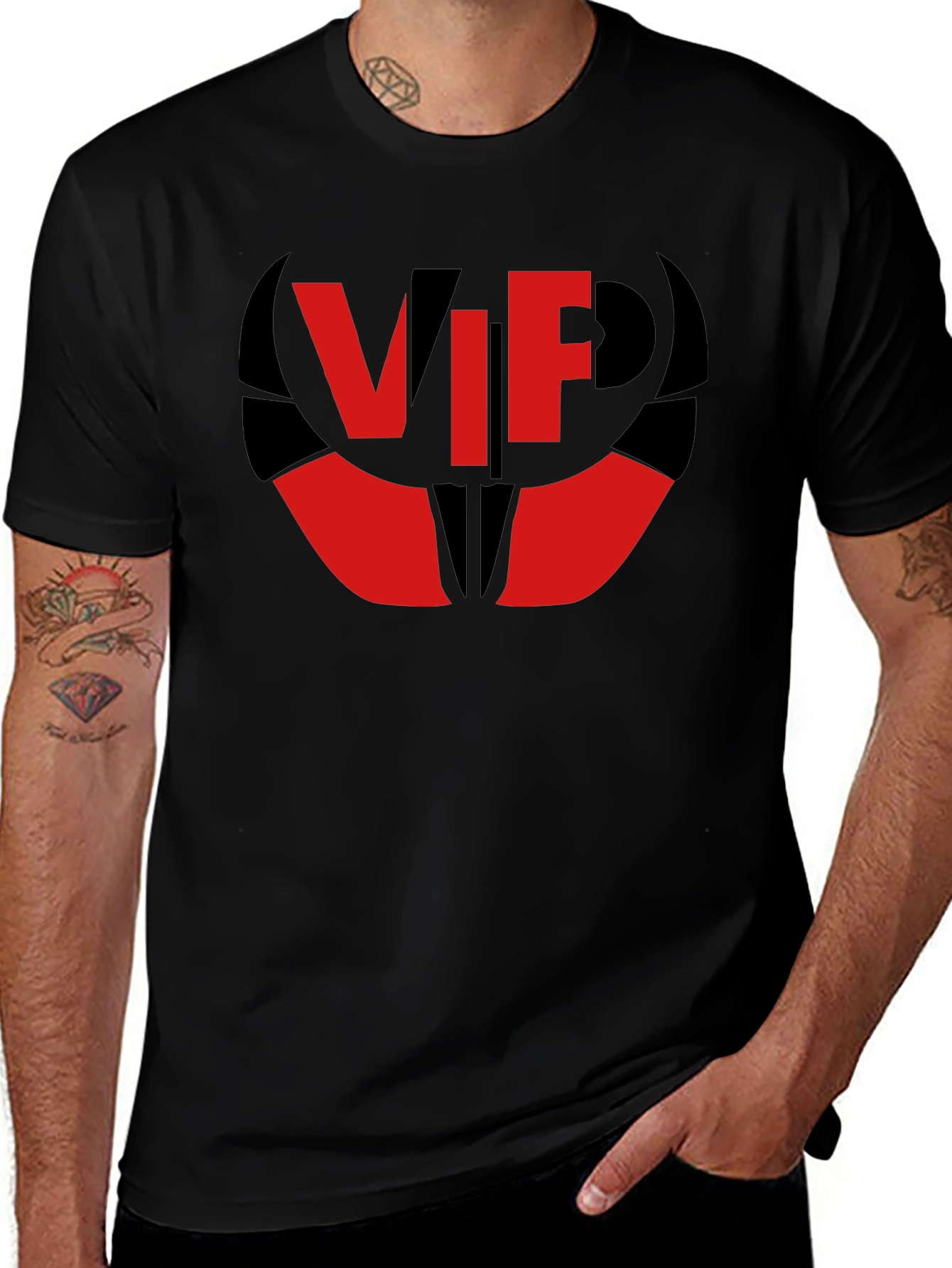 Variant 8 of VIF Graphic Print Black T-Shirt