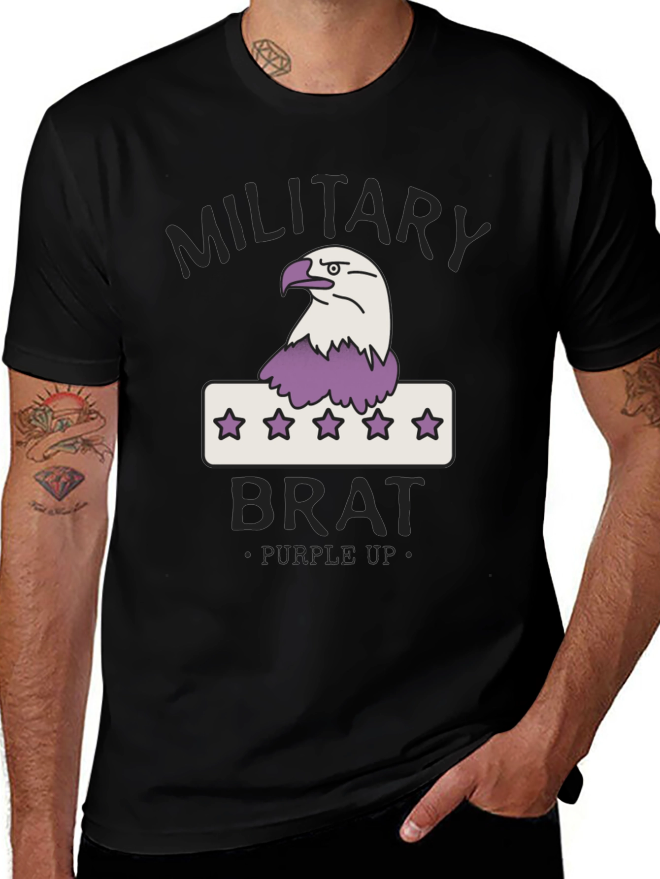 Variant 8 of Military Brat T-Shirt - Purple Up