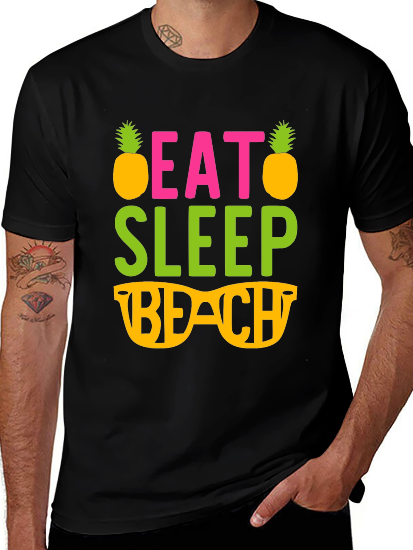 Variant 13 of Eat Sleep Beach Graphic T-Shirt