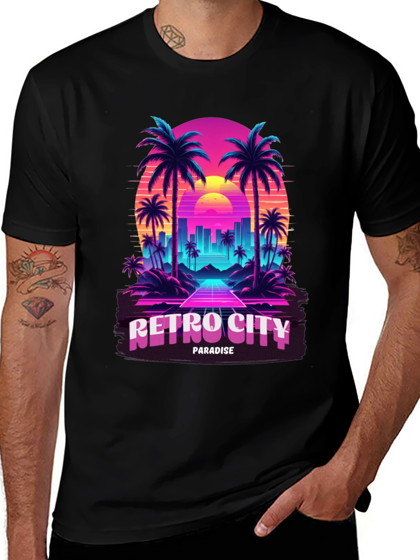 Variant 25 of Retro City Paradise T-Shirt