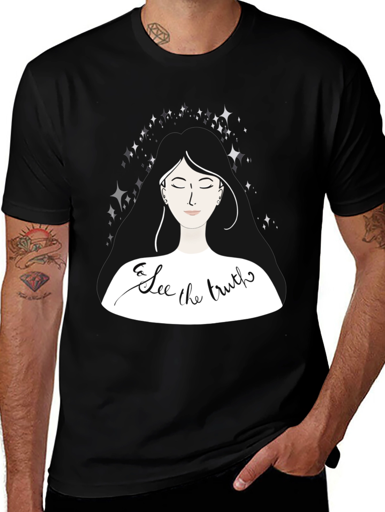 See the Truth T-Shirt - Black Graphic Tee