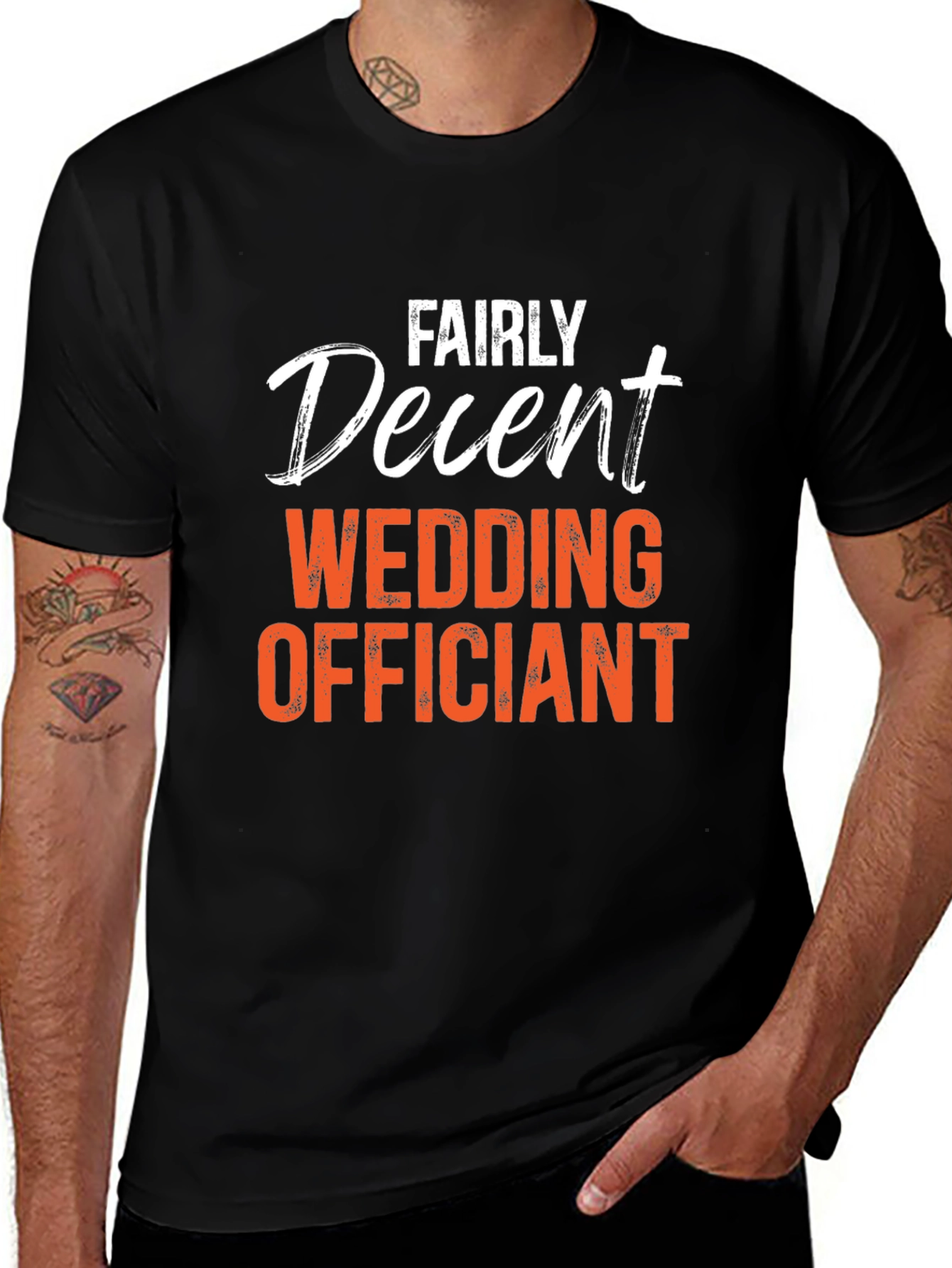 Variant 18 of Fairly Decent Wedding Officiant T-Shirt