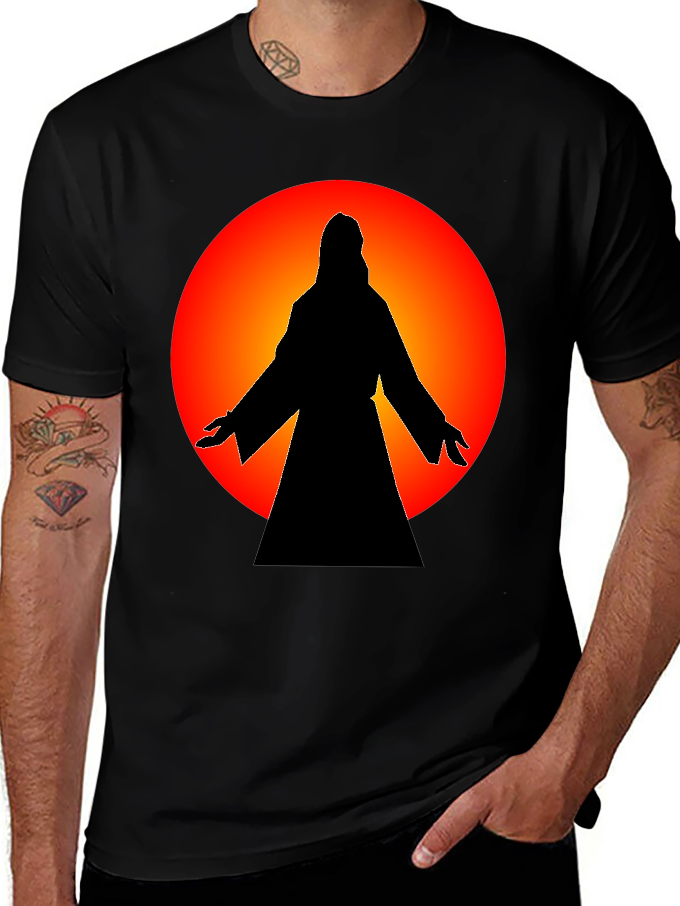 Variant 30 of Silhouette Graphic Tee - Religious Design