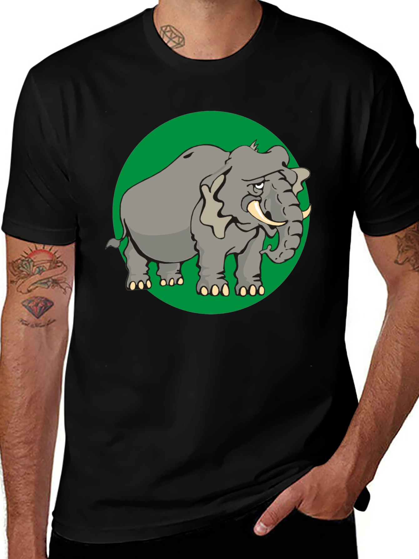 Variant 7 of Elephant Graphic Tee - Bold & Unique Design