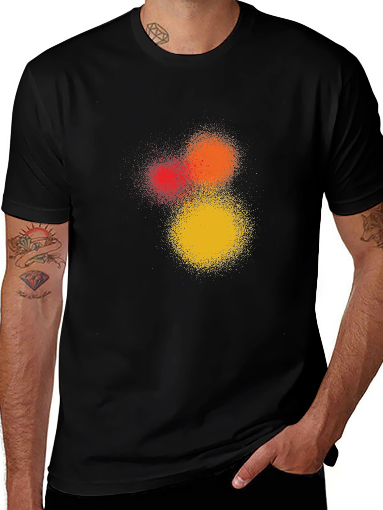 Abstract Spray Paint T-Shirt - Modern Graphic Tee
