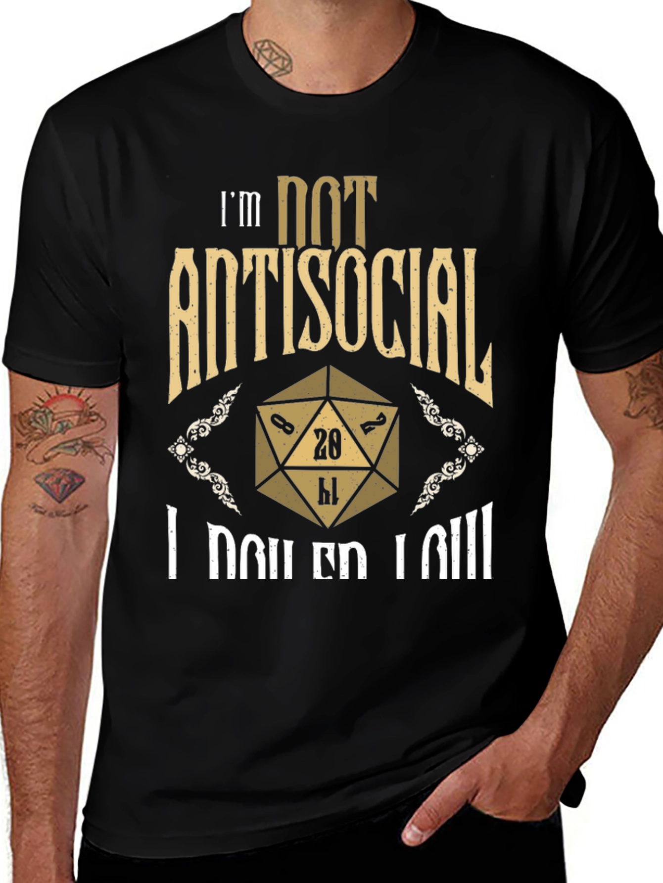 D&D I'm Not Antisocial Shirt