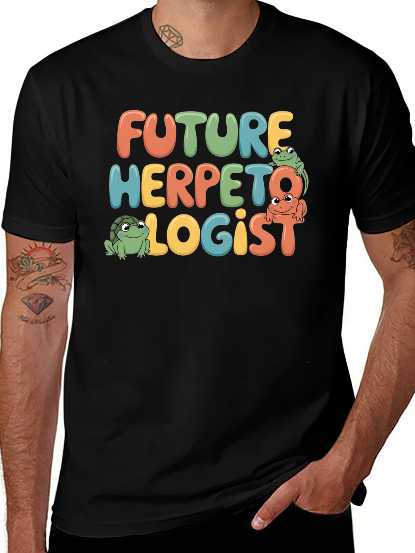 Future Herpetologist T-Shirt - Cute Frog & Reptile Lover Tee
