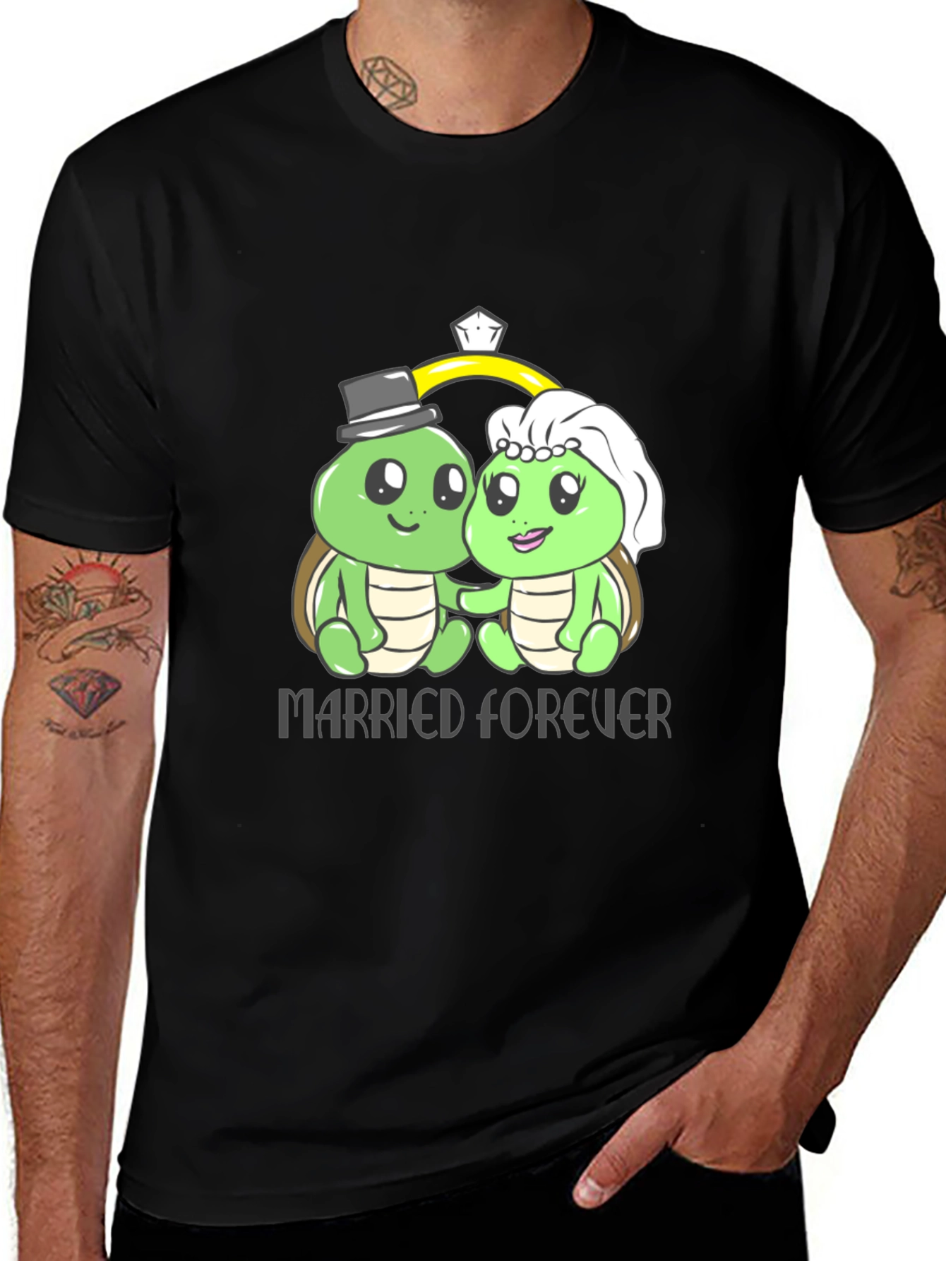 Variant 12 of Married Forever Turtle T-Shirt