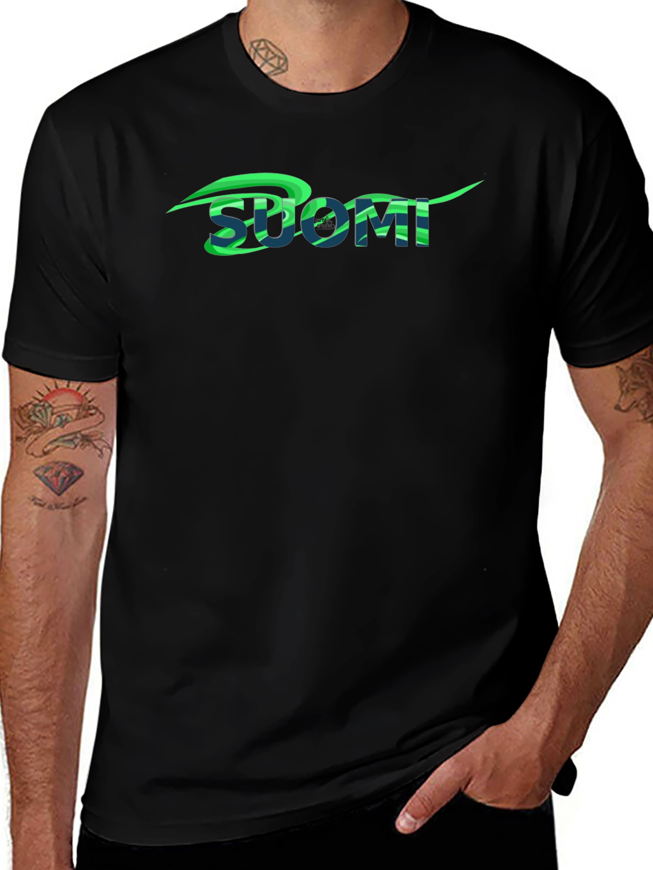 Suomi Graphic Print Crew Neck T-Shirt