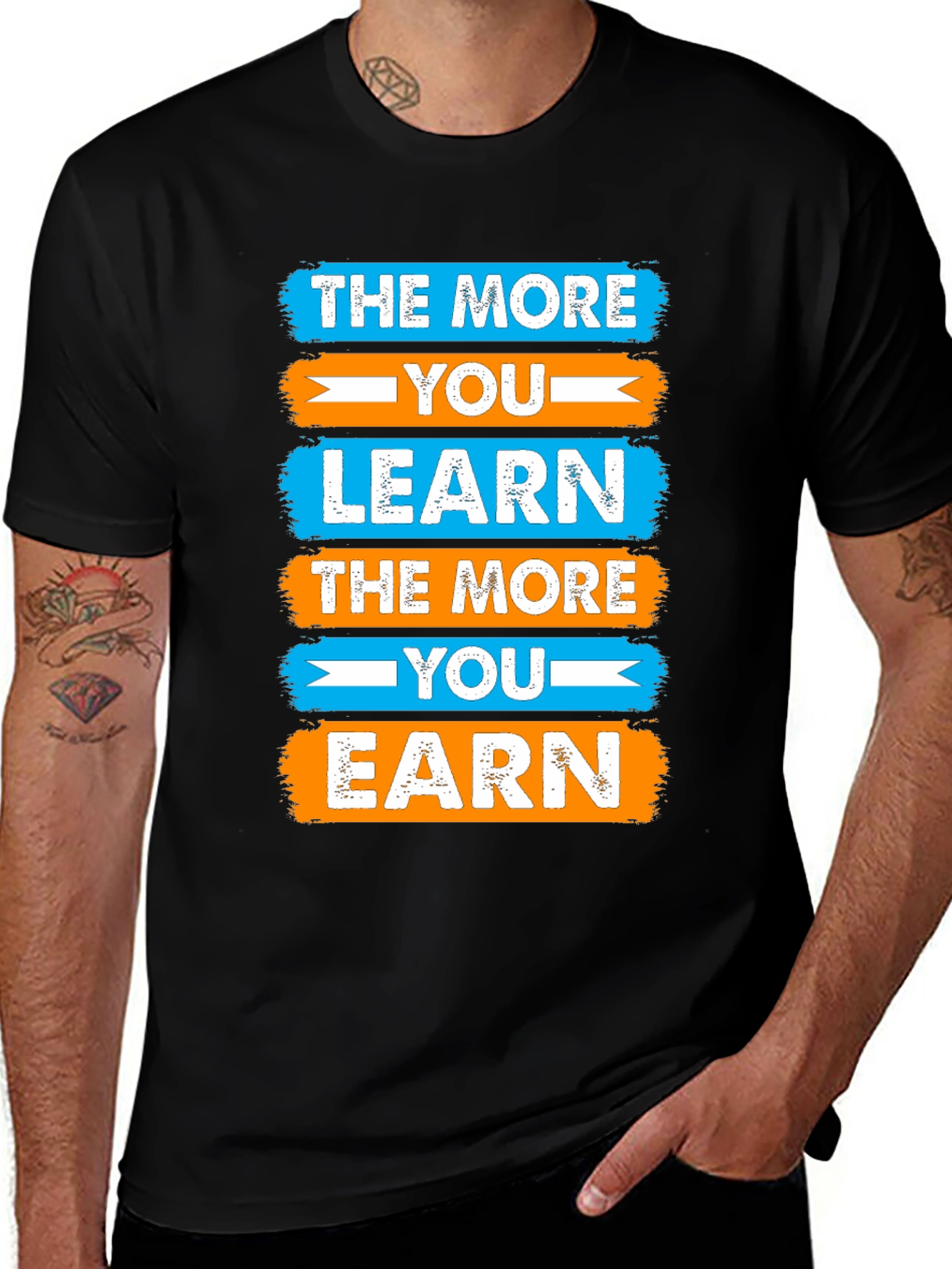 Variant 18 of Motivational Learn & Earn Graphic Tee