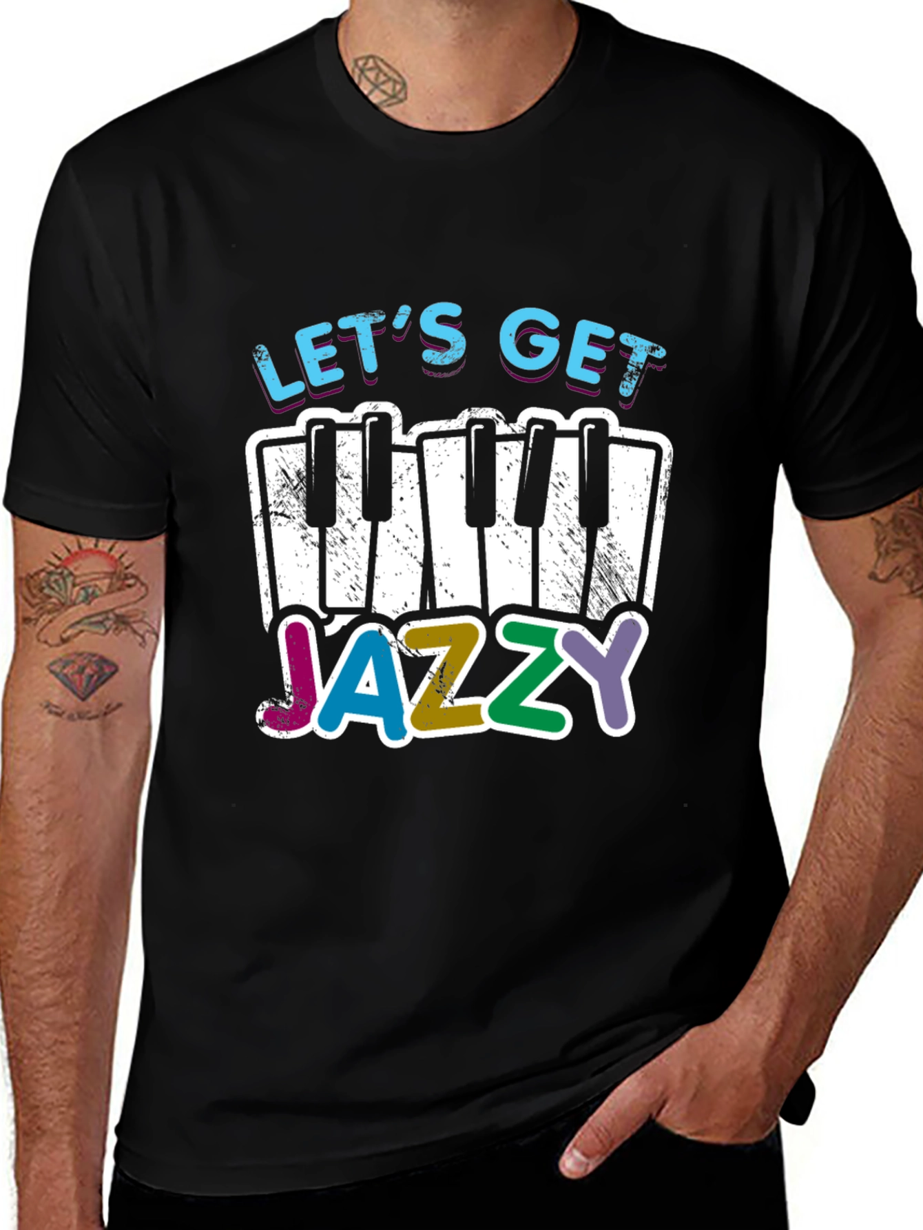 Variant 13 of Let's Get Jazzy T-Shirt - Music Lover Tee