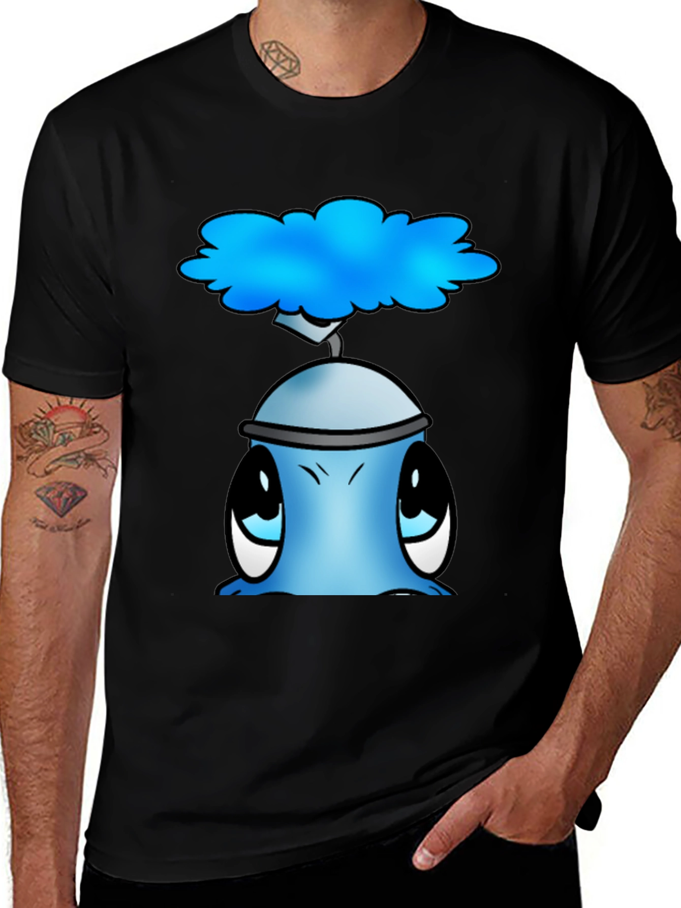 Variant 14 of Cute Blue Alien Graphic T-Shirt
