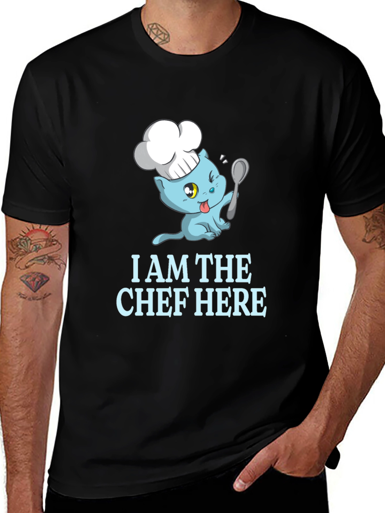 Variant 18 of Chef Cat Graphic T-Shirt - Funny Foodie Tee
