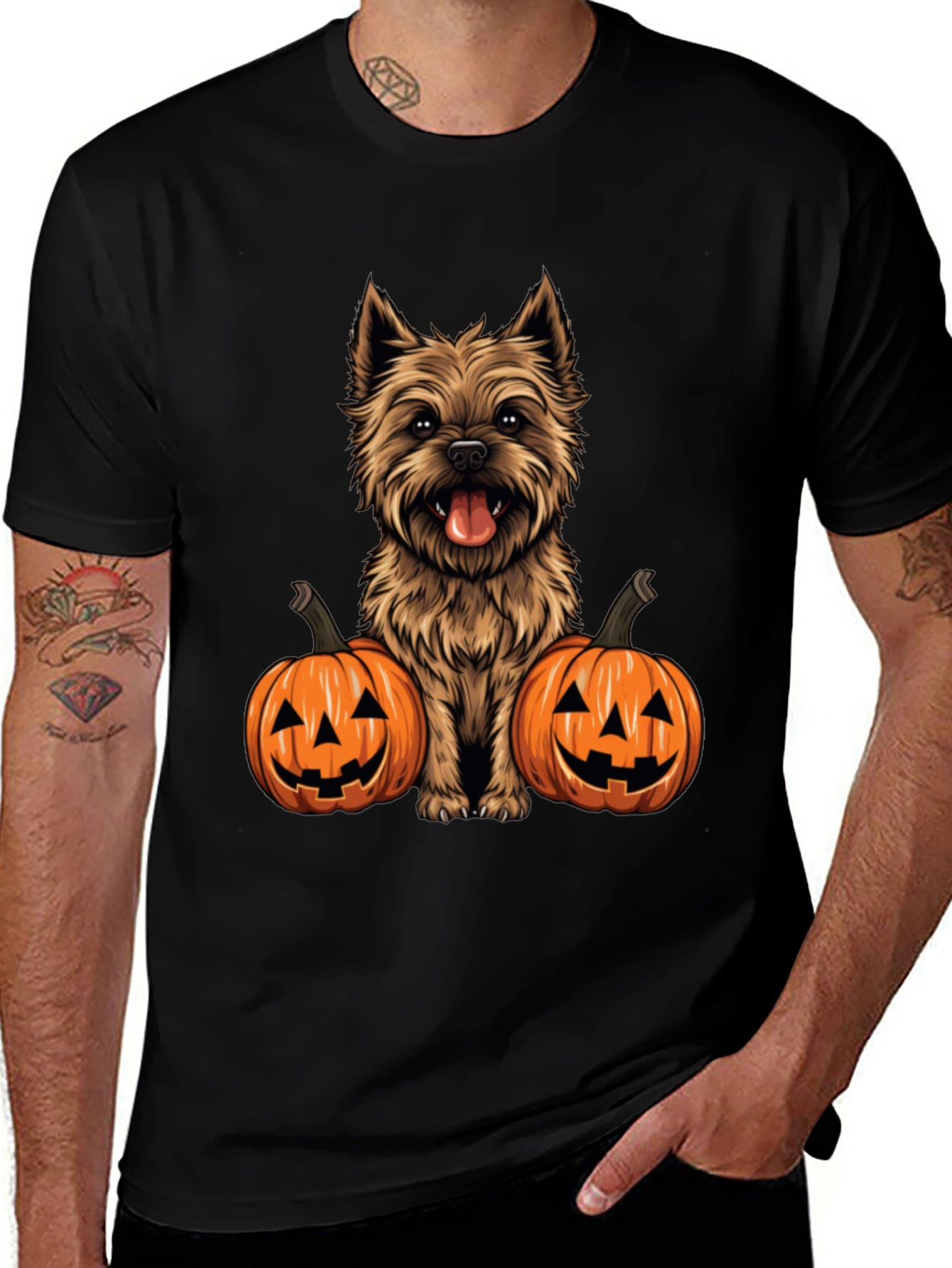 Variant 19 of Dog & Pumpkin Halloween T-Shirt