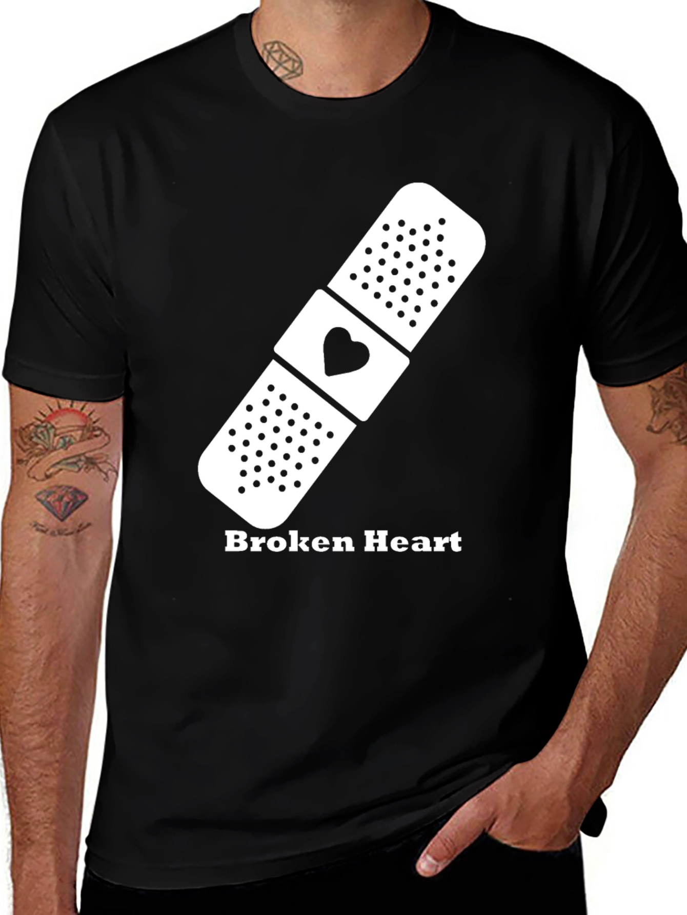 Broken Heart Bandage T-Shirt - Emotional Recovery Tee