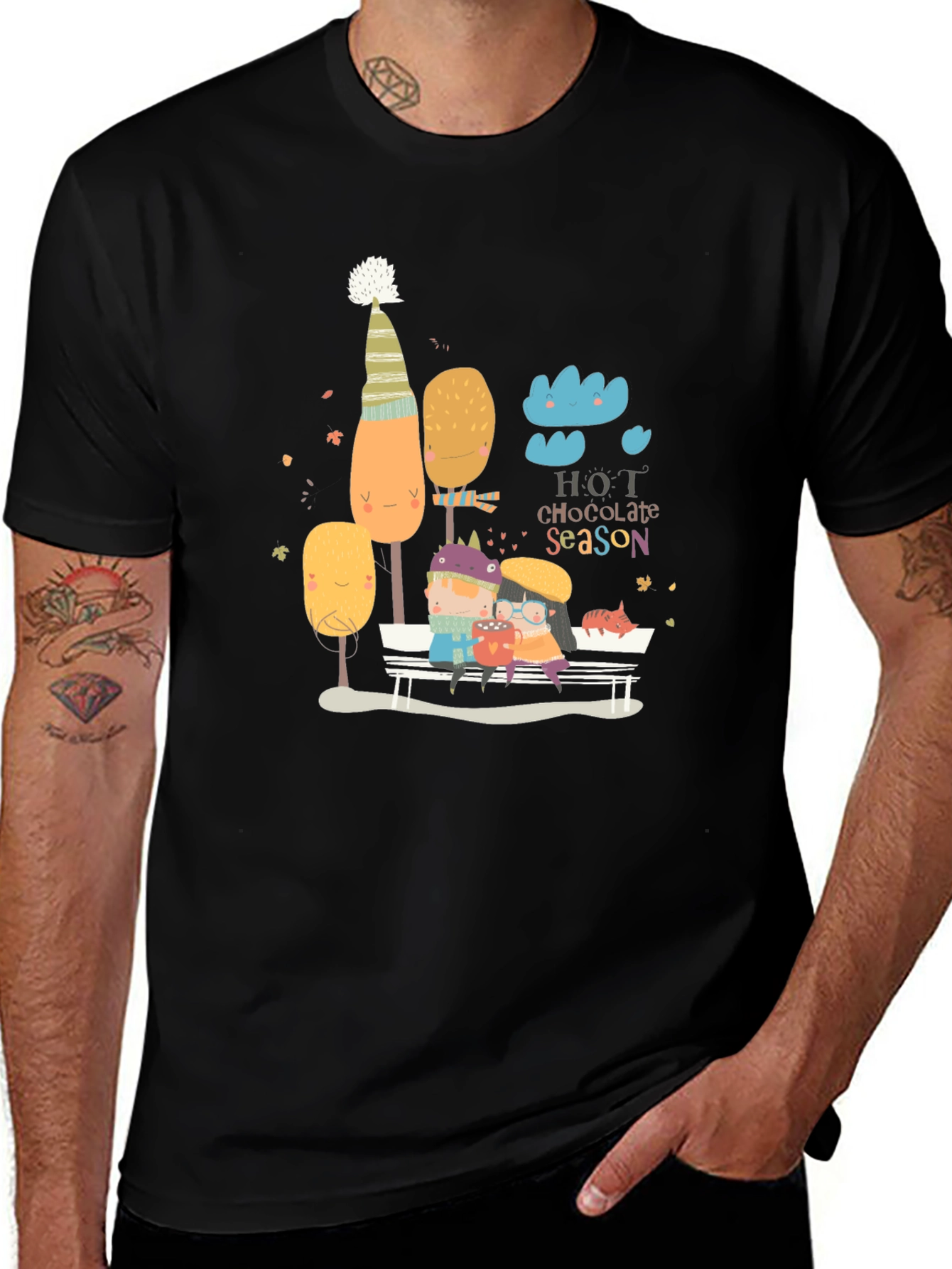 Variant 2 of Hot Chocolate Season Graphic Tee - Cozy Fall Vibes