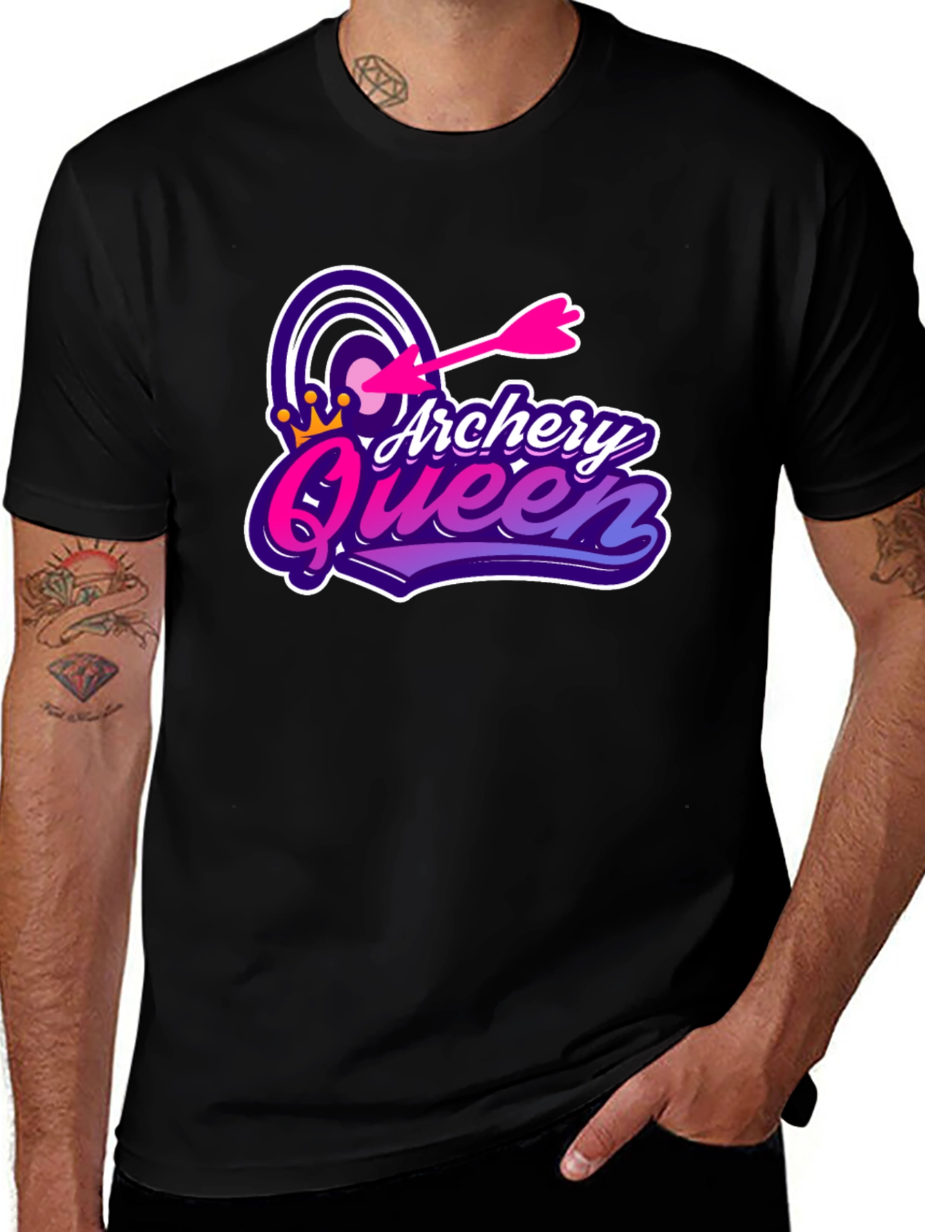 Variant 20 of Archery Queen T-Shirt - Target & Arrow Design