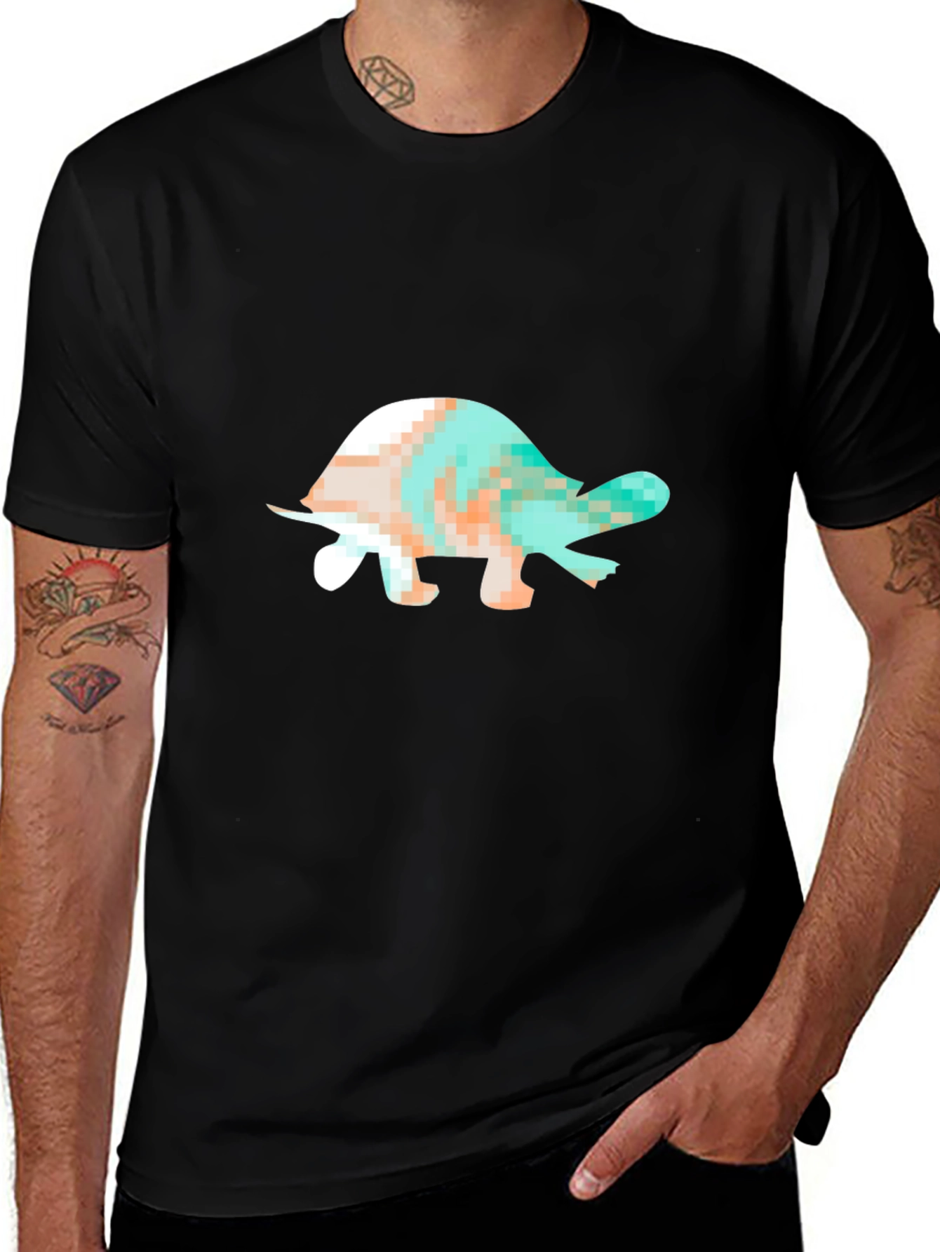 Variant 9 of Turtle Graphic Black T-Shirt