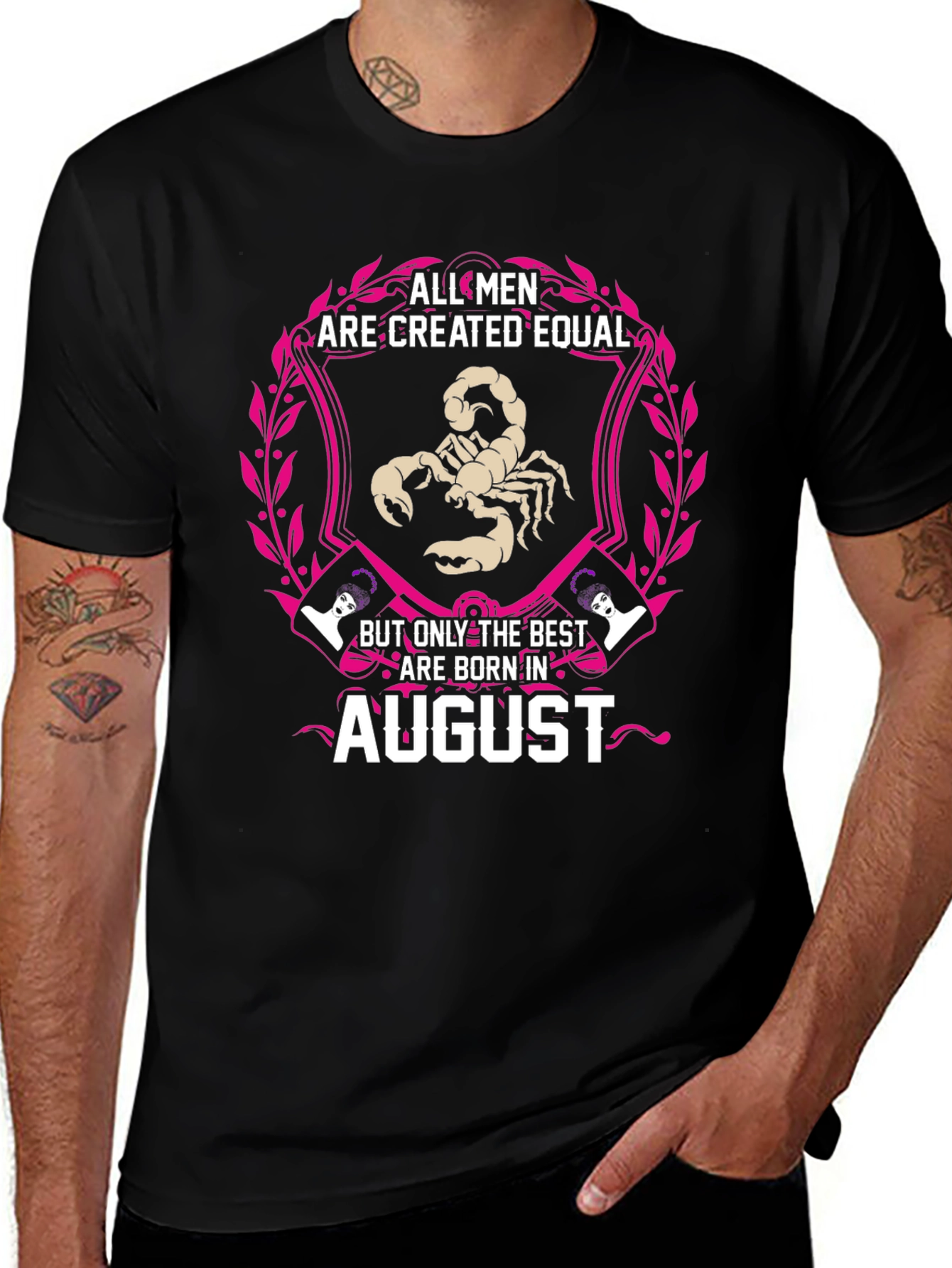 August Birthday Scorpion Men's Graphic Tee