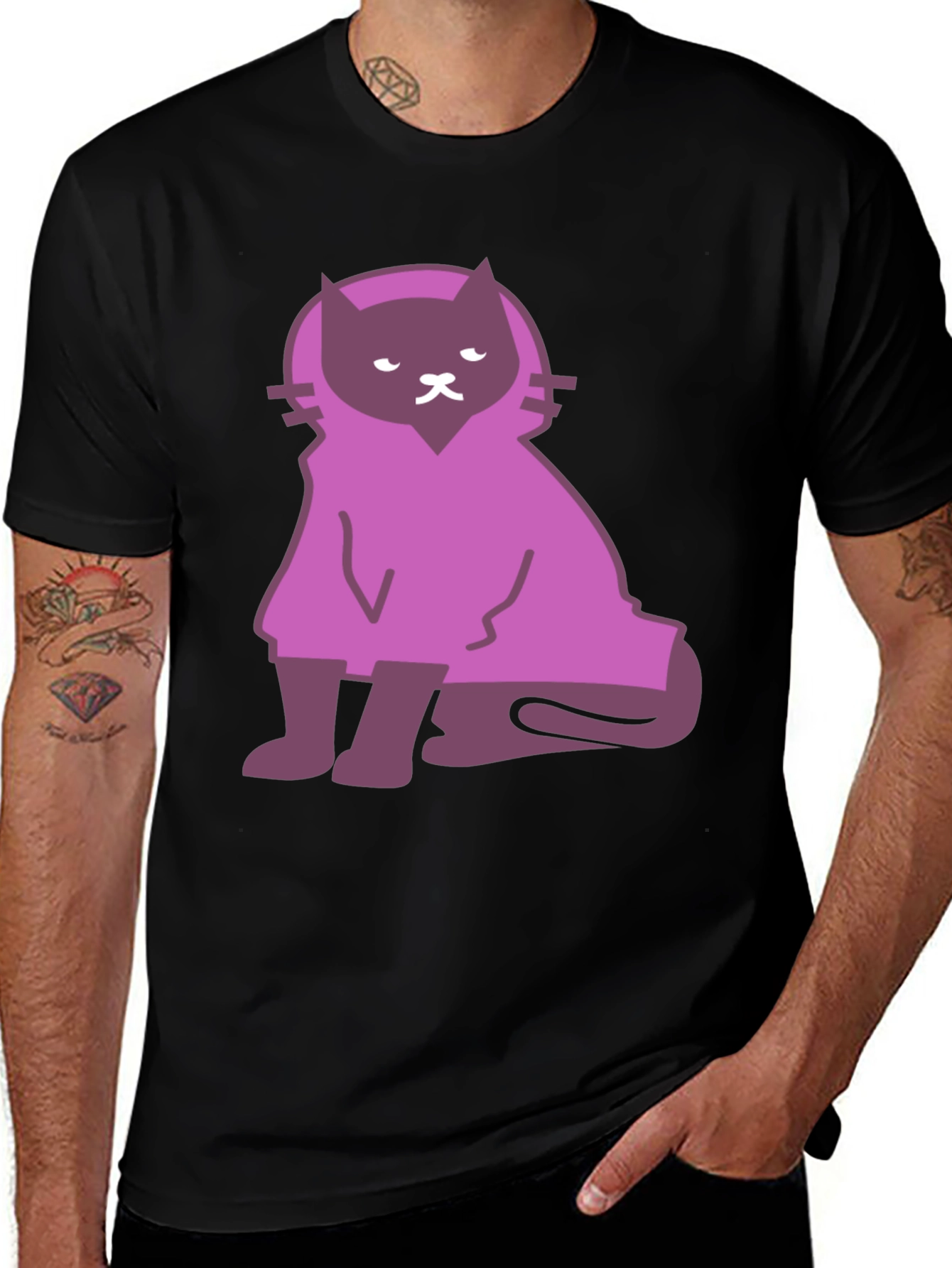 Variant 30 of Cat Cloaked Graphic T-Shirt
