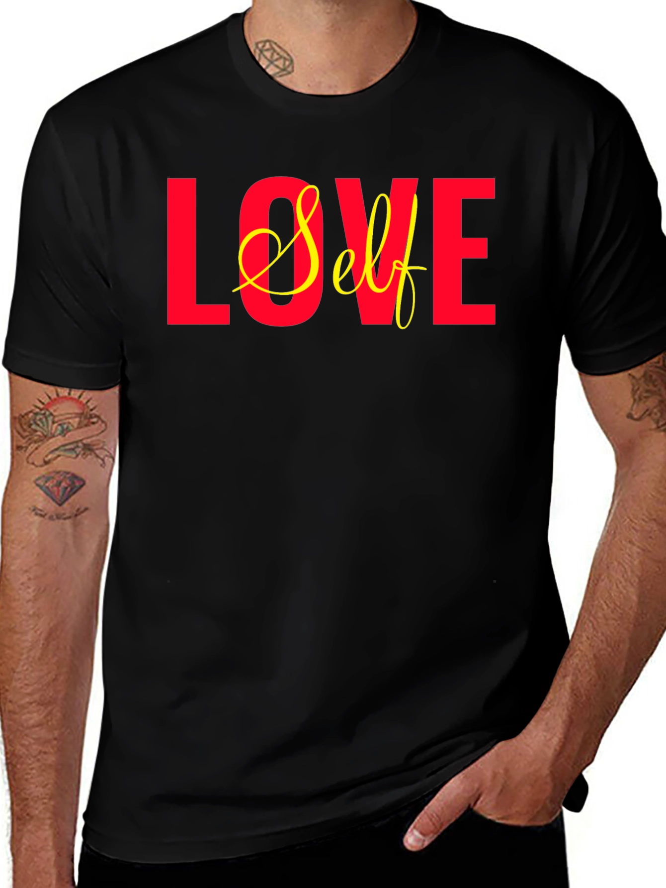 Love Self Graphic T-Shirt - Black