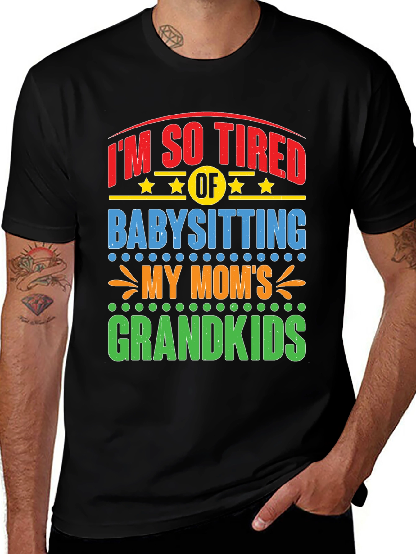 Variant 24 of Funny Grandparent Babysitting T-Shirt