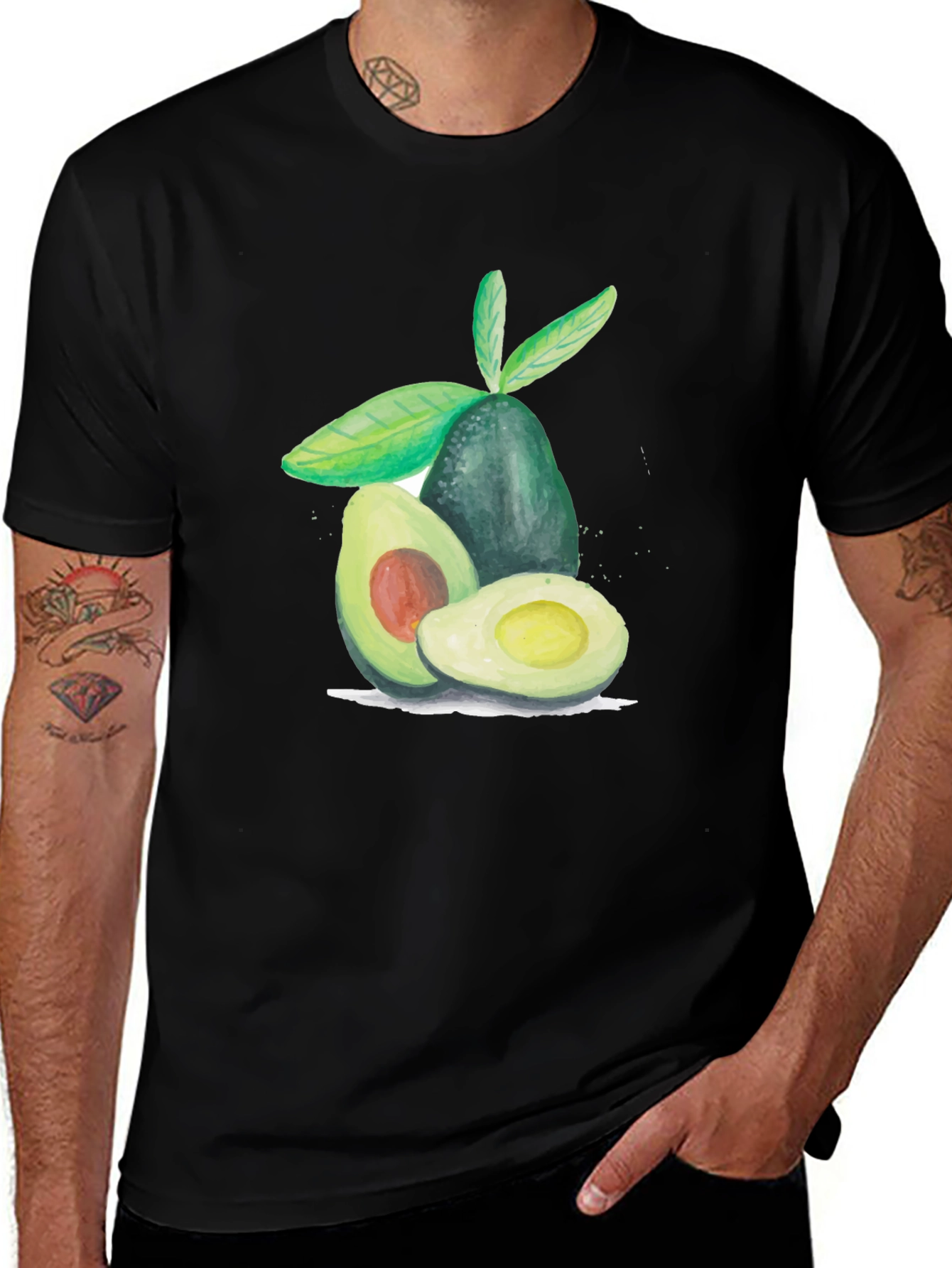 Variant 2 of Avocado Graphic Tee - Casual Fruit Print T-Shirt