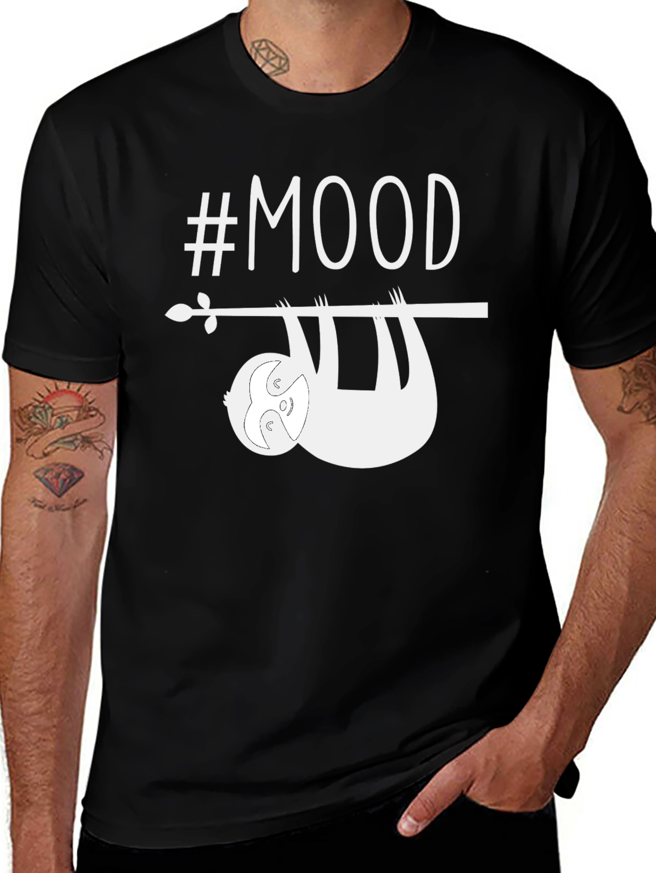 Variant 23 of #Mood Sloth Graphic Tee - Casual Comfort Style