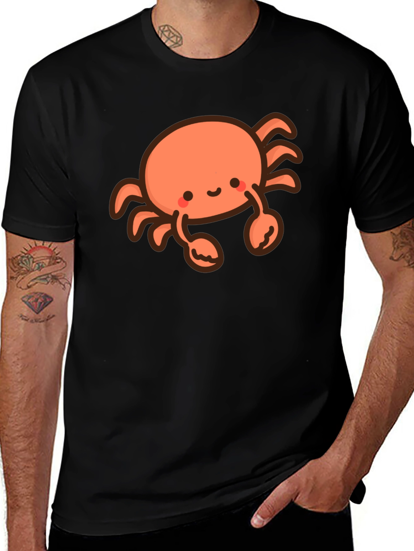 Variant 14 of Cute Crab Graphic T-Shirt - Soft Cotton Tee