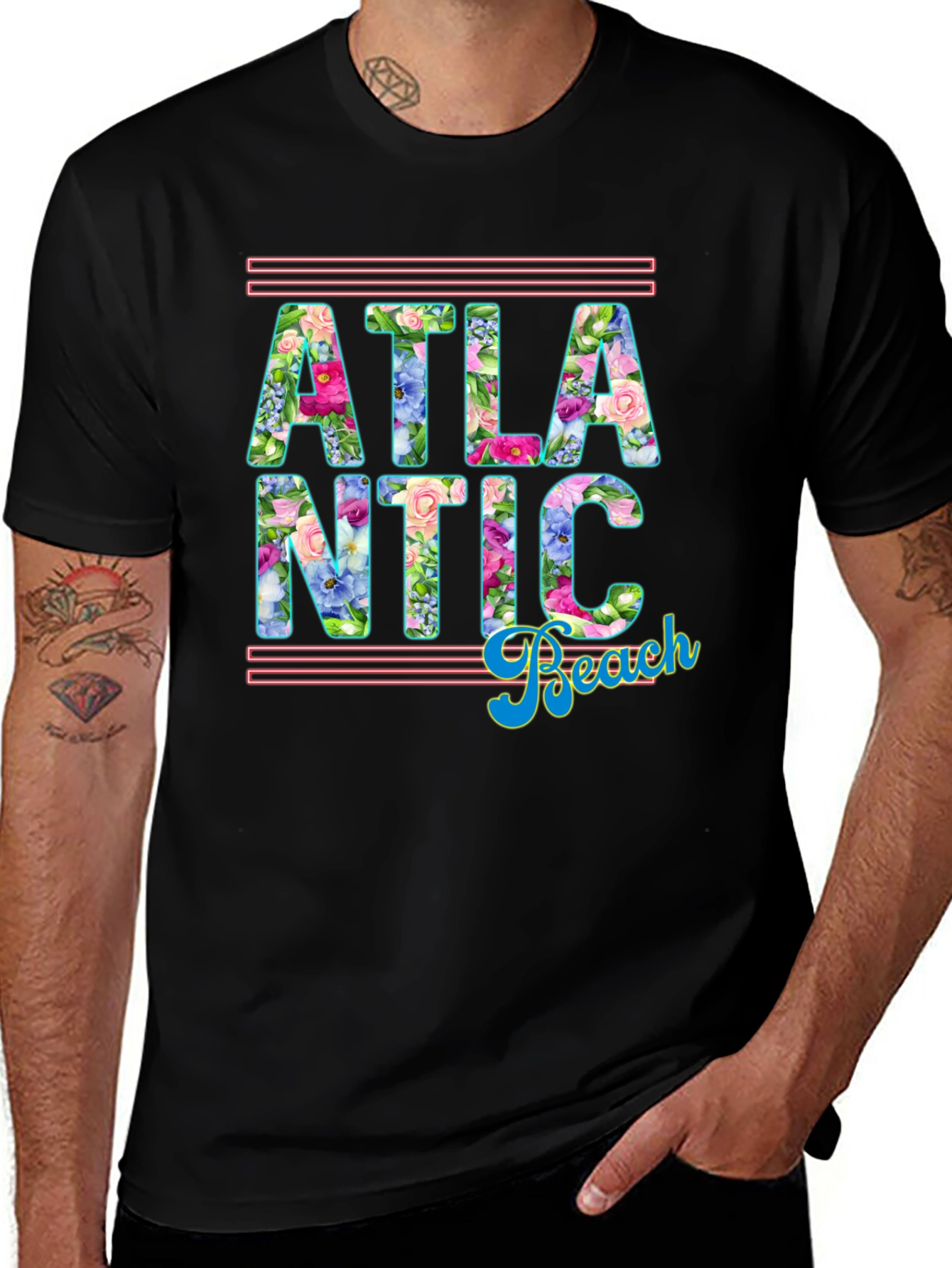 Atlantic Beach Floral Graphic T-Shirt