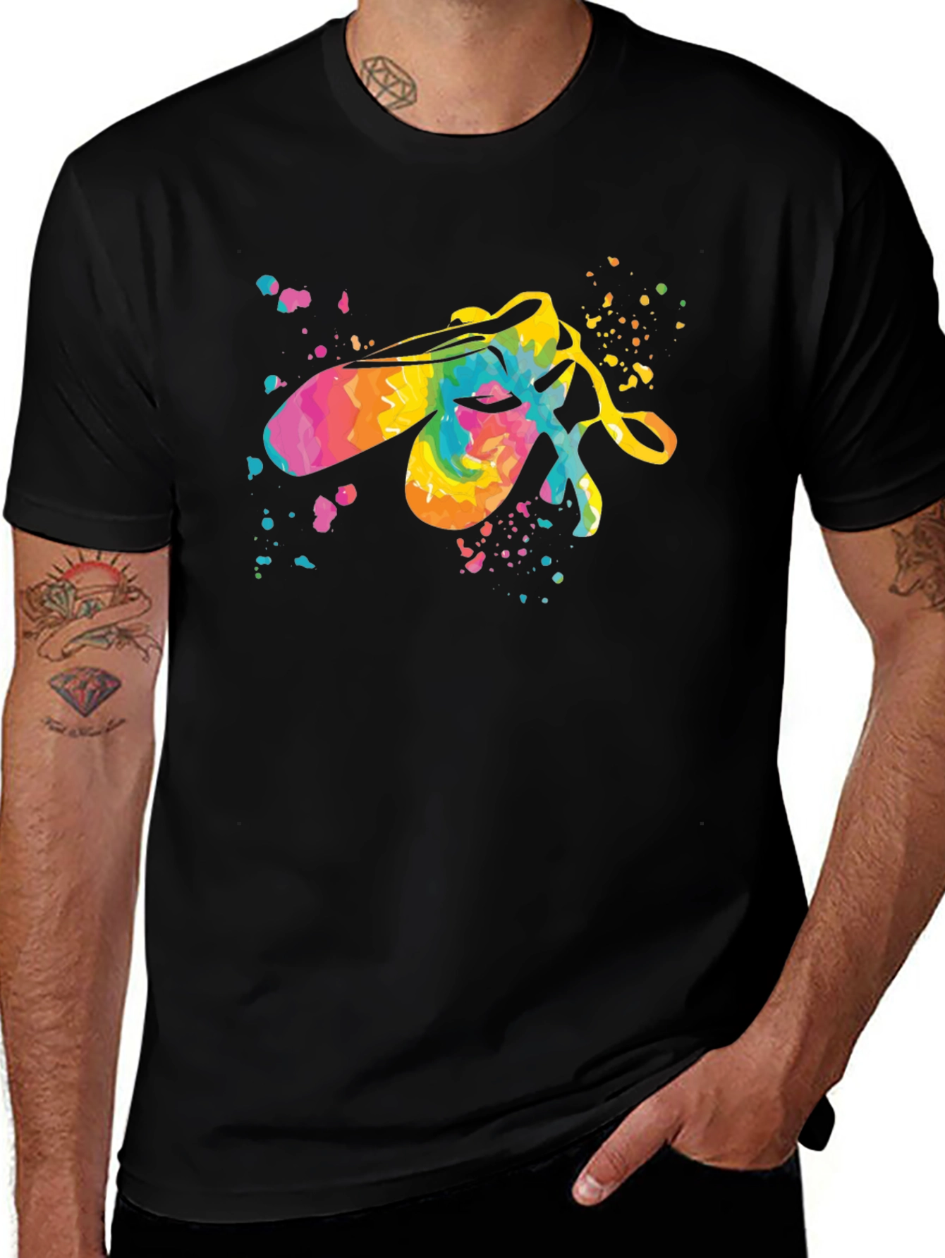 Variant 26 of Colorful Ballet Shoes Graphic Tee - Dance Lover Shirt