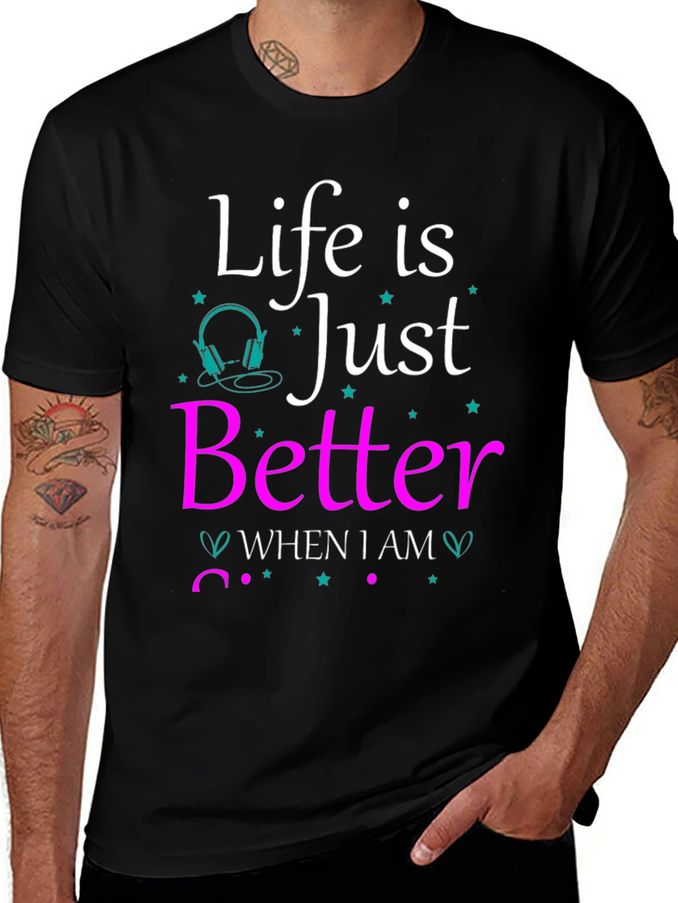 Life Is Just Better T-Shirt - Music Lover Tee